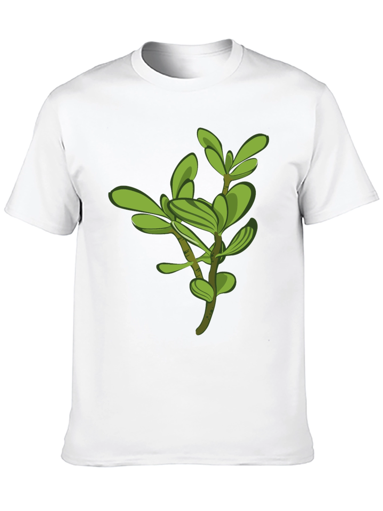 Green Plant Graphic Black Tee