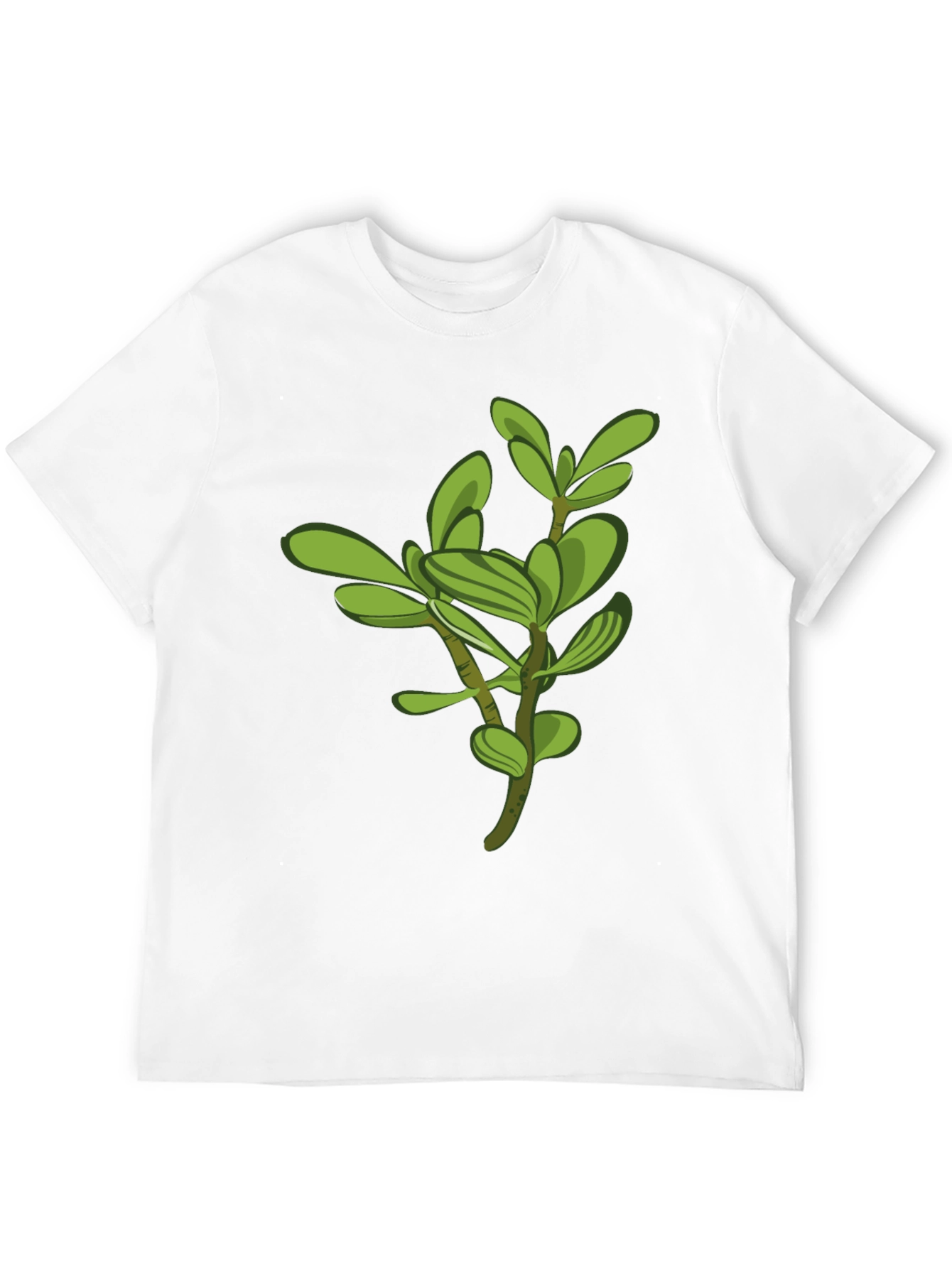Green Plant Graphic Black Tee