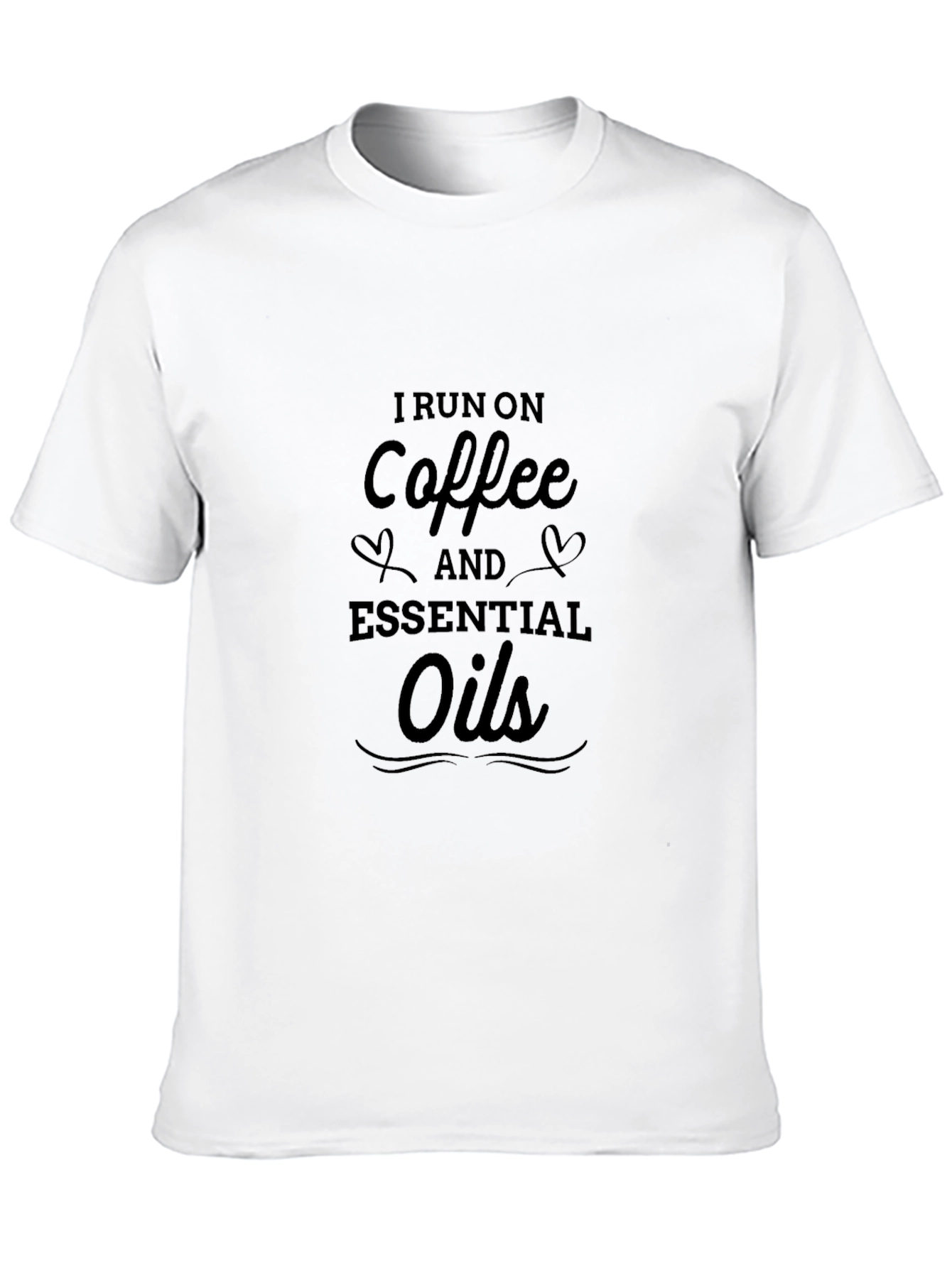 Coffee & Essential Oils Graphic Tee - Black