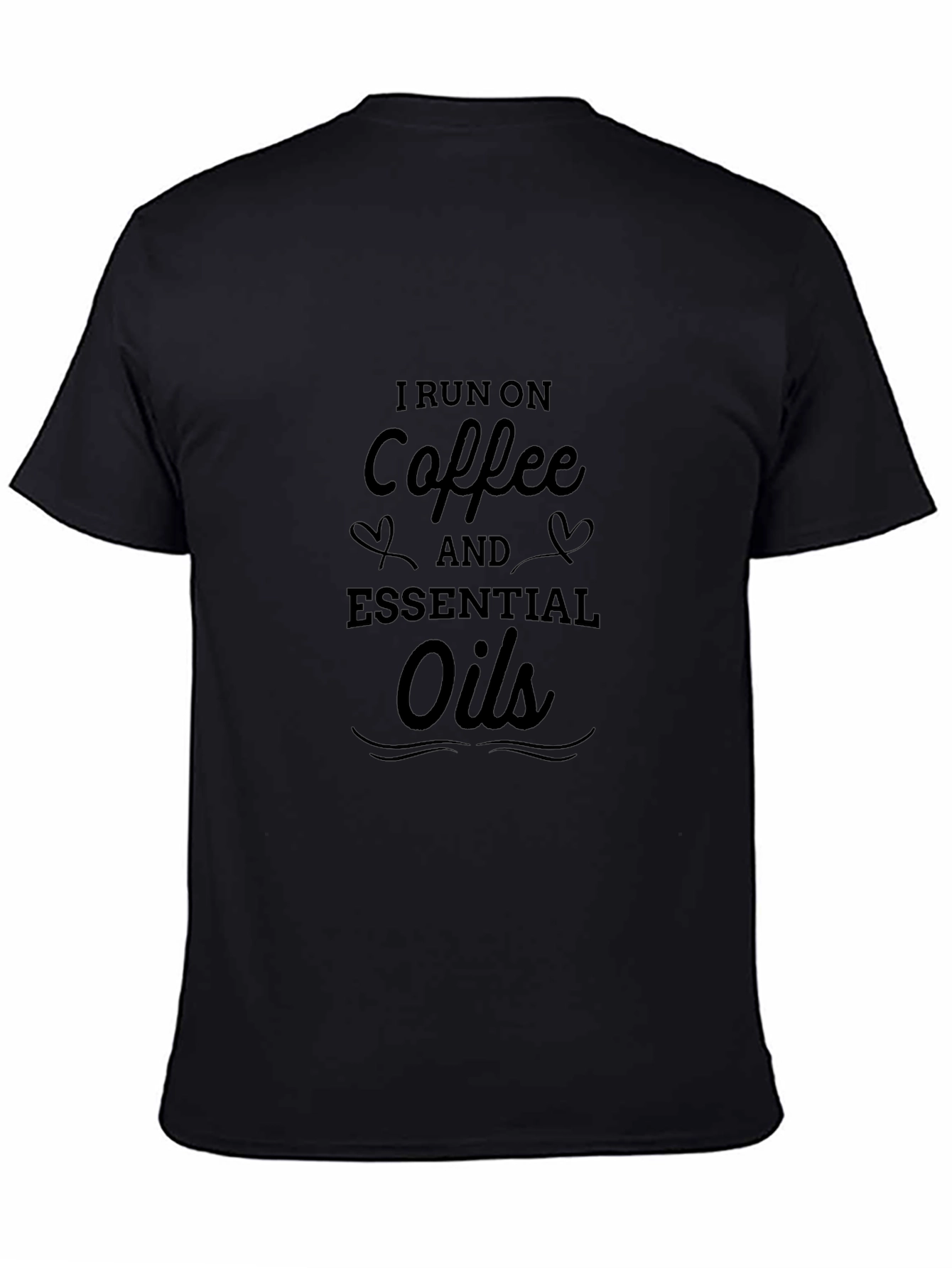 Coffee & Essential Oils Graphic Tee - Black