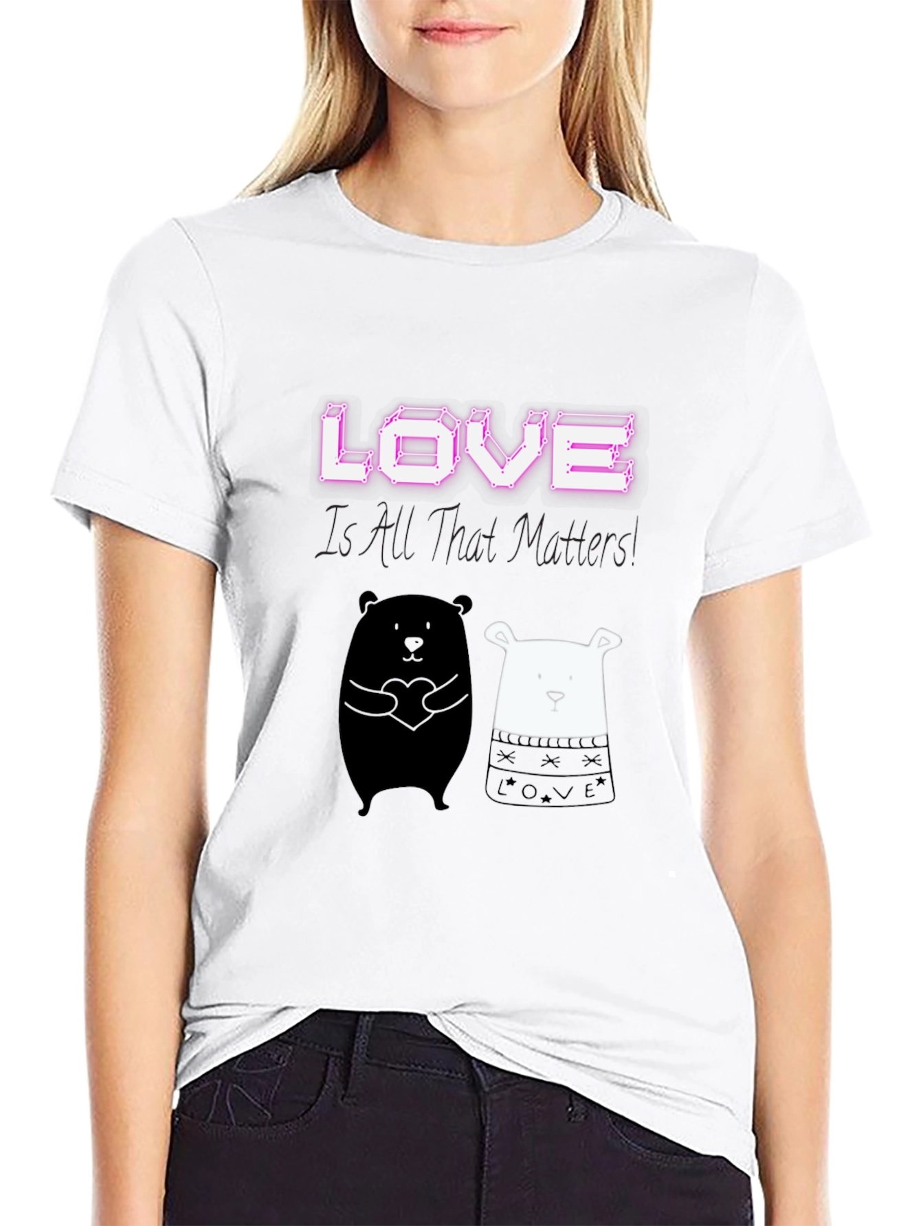 Love Matters Graphic Tee: Black