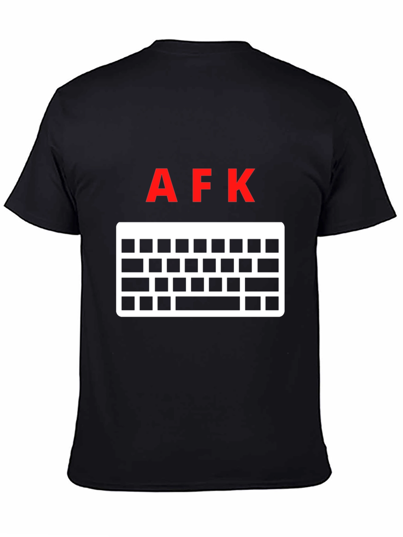 AFK Keyboard Gamer T-Shirt - Black Cotton Tee