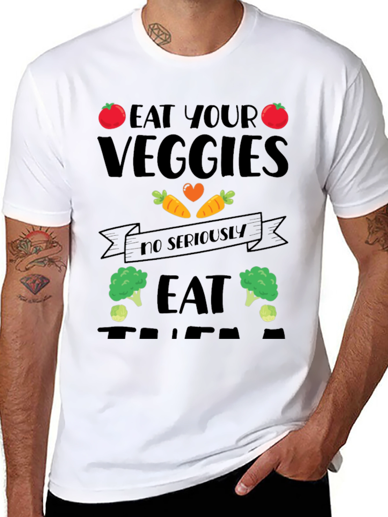 Eat Your Veggies Graphic T-Shirt