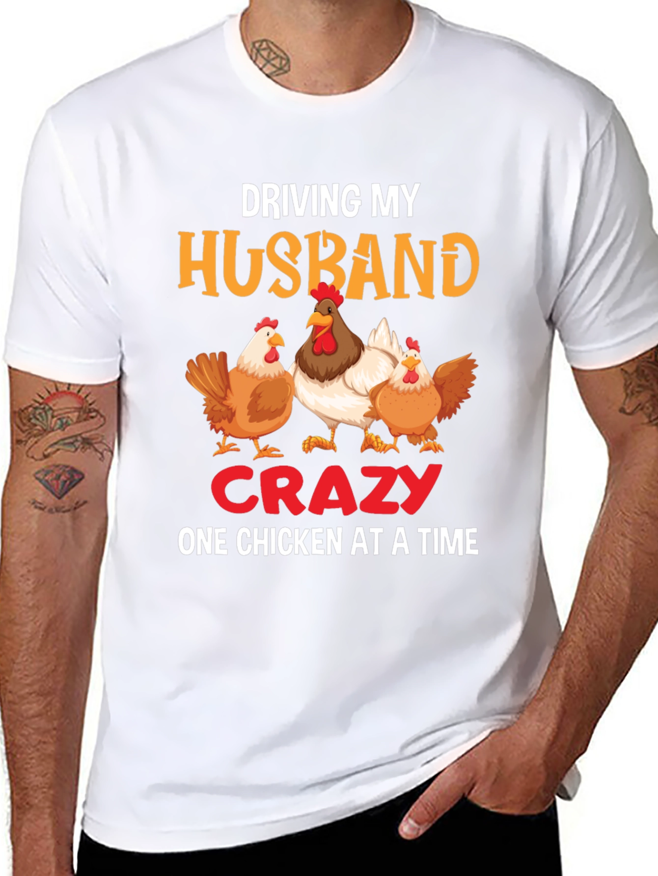 Driving My Husband Crazy Chicken Graphic Tee