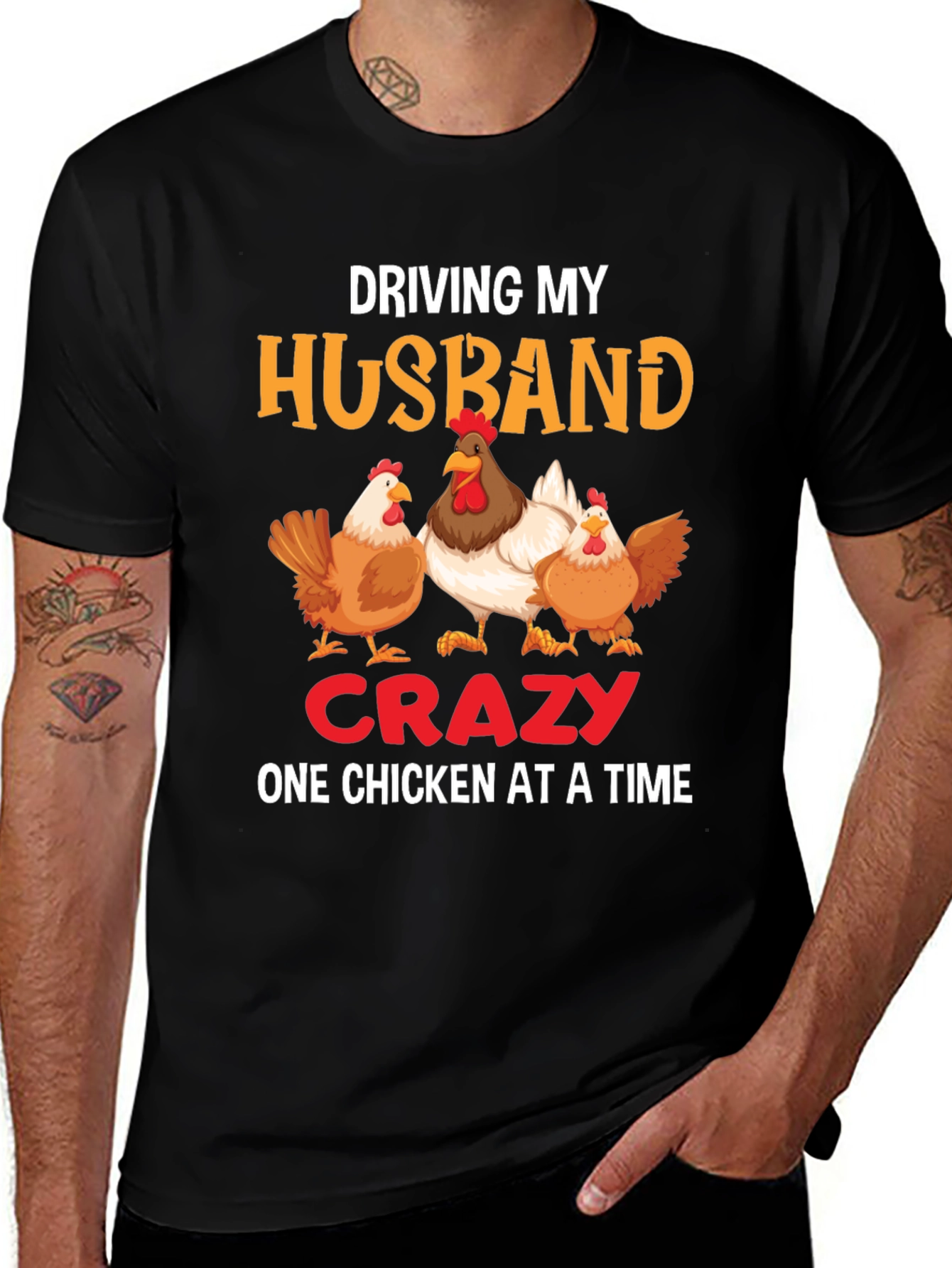 Driving My Husband Crazy Chicken Graphic Tee