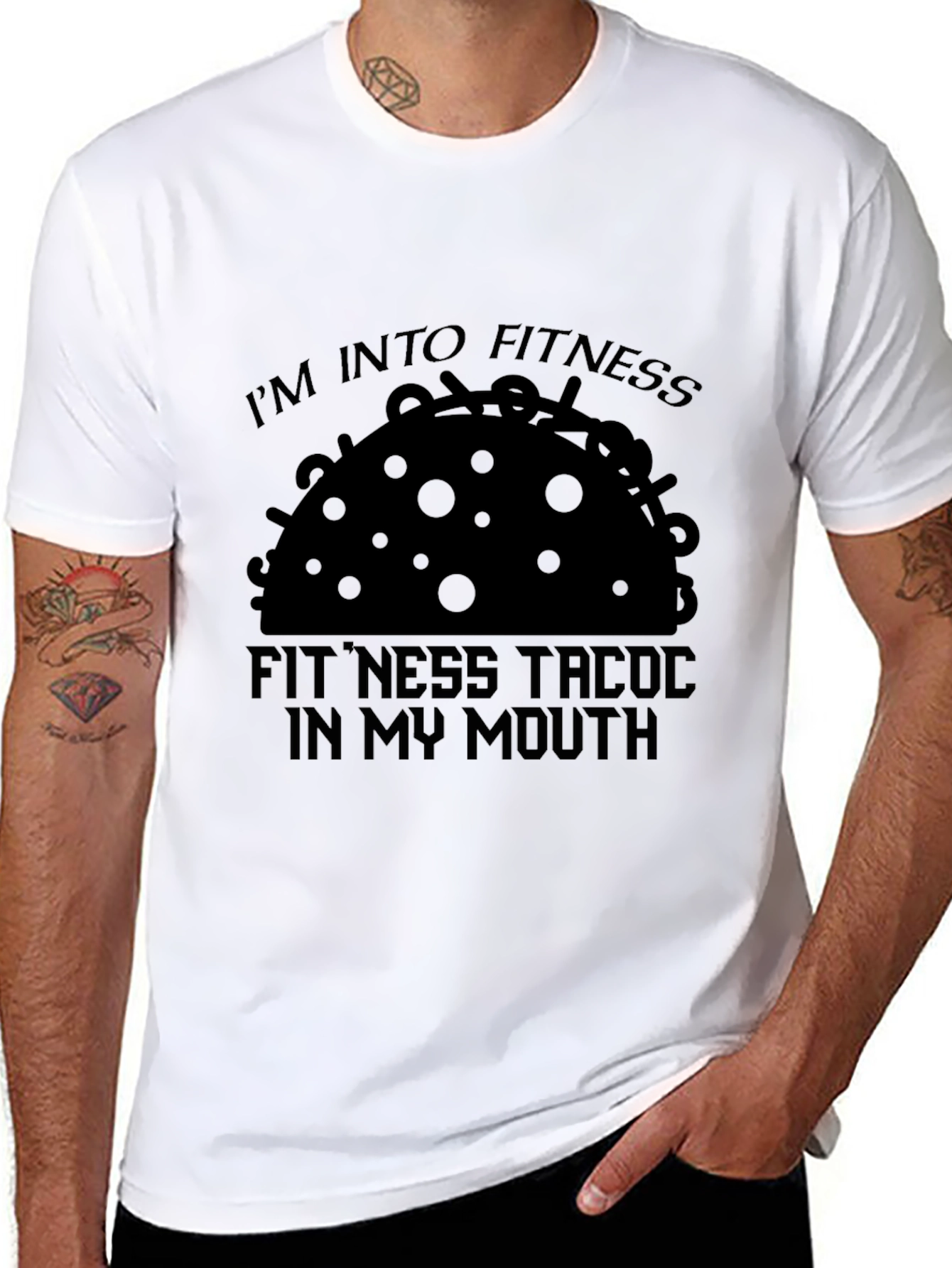 Fitness Taco Graphic T-Shirt - Im Into Fitness Tee