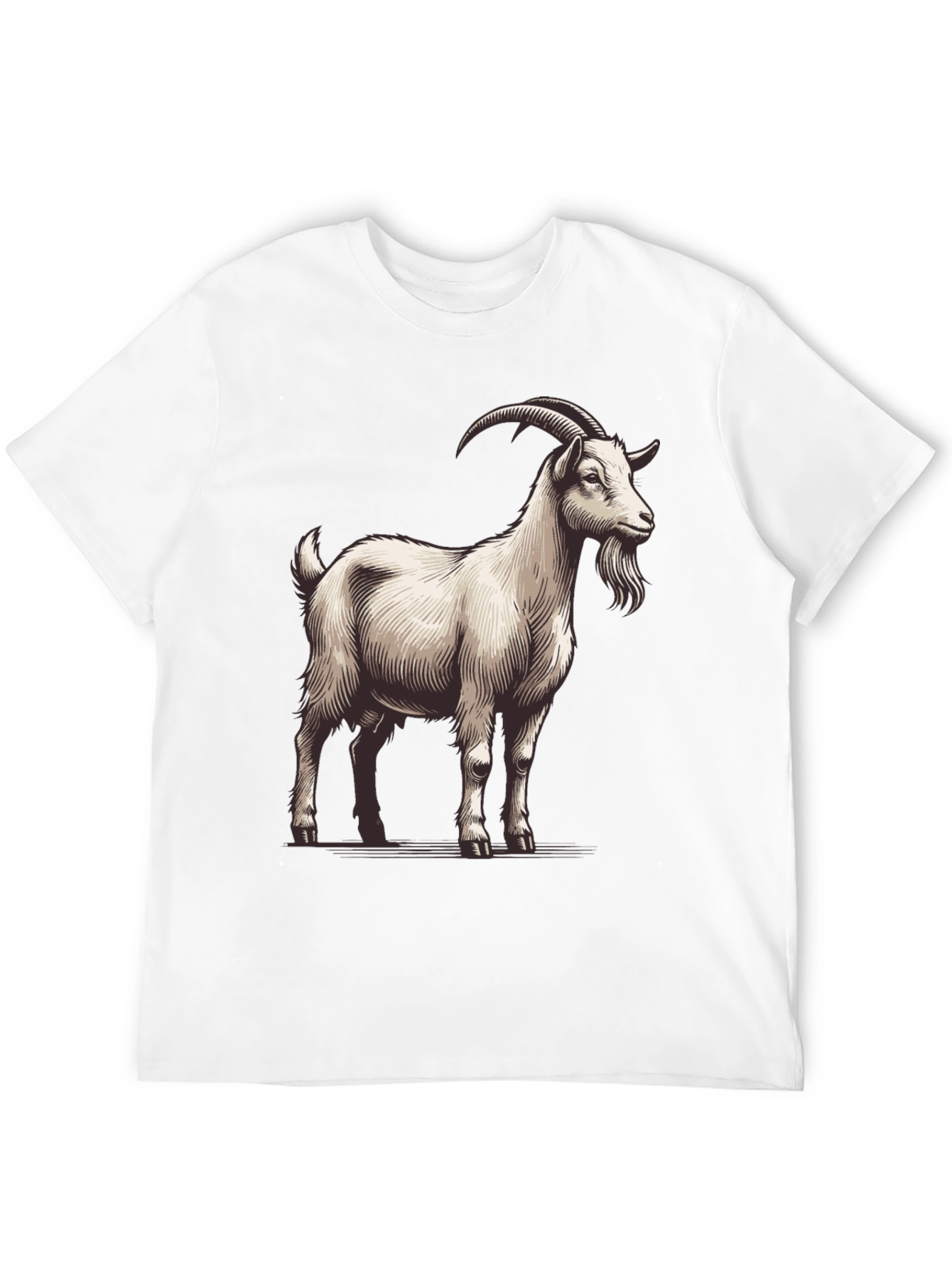 Goat Graphic Tee - Black Cotton T-Shirt