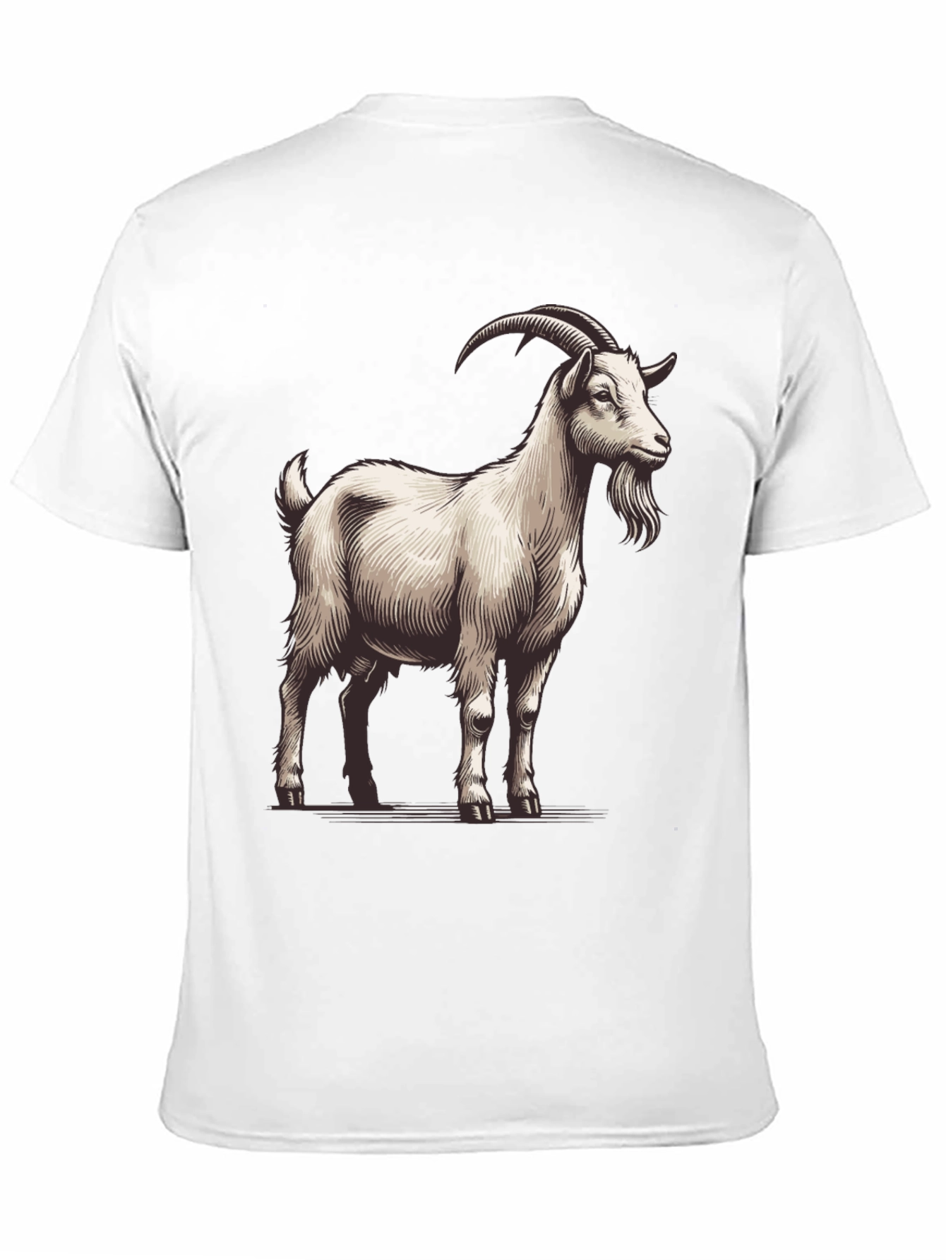 Goat Graphic Tee - Black Cotton T-Shirt