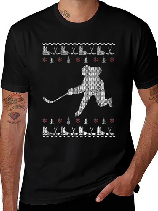 Hockey Ugly Christmas Sweater T-Shirt