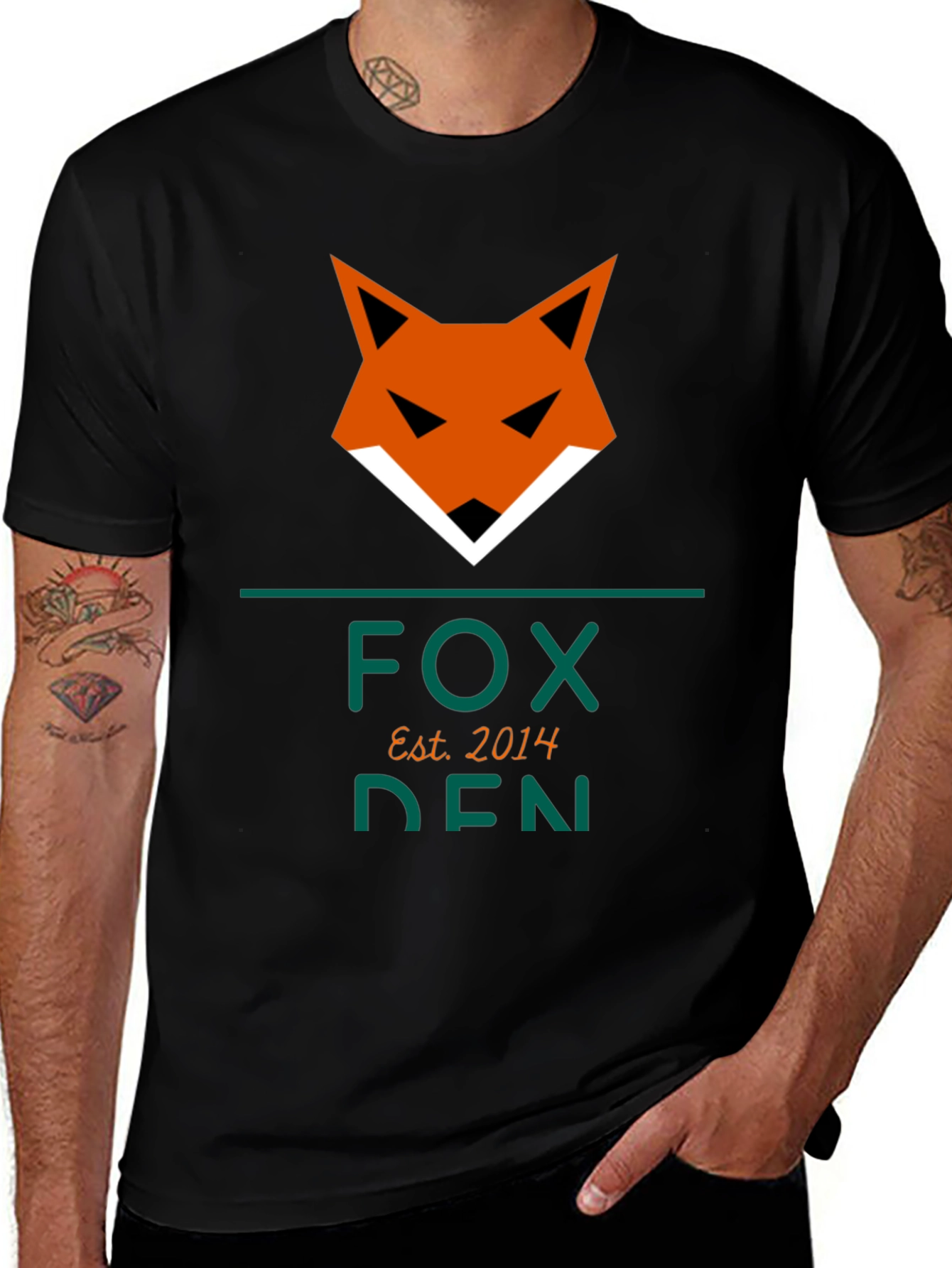Fox Den Est. 2014 Graphic Tee - Black