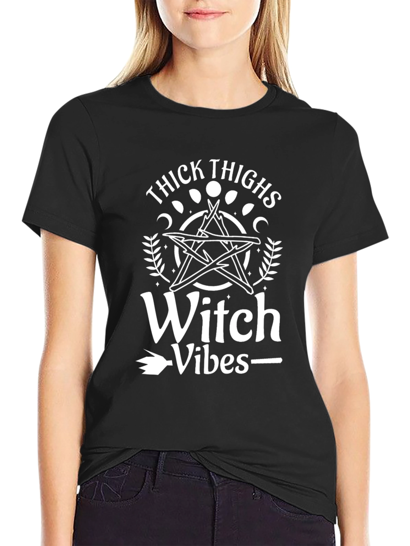Thick Thighs Witch Vibes Graphic Tee