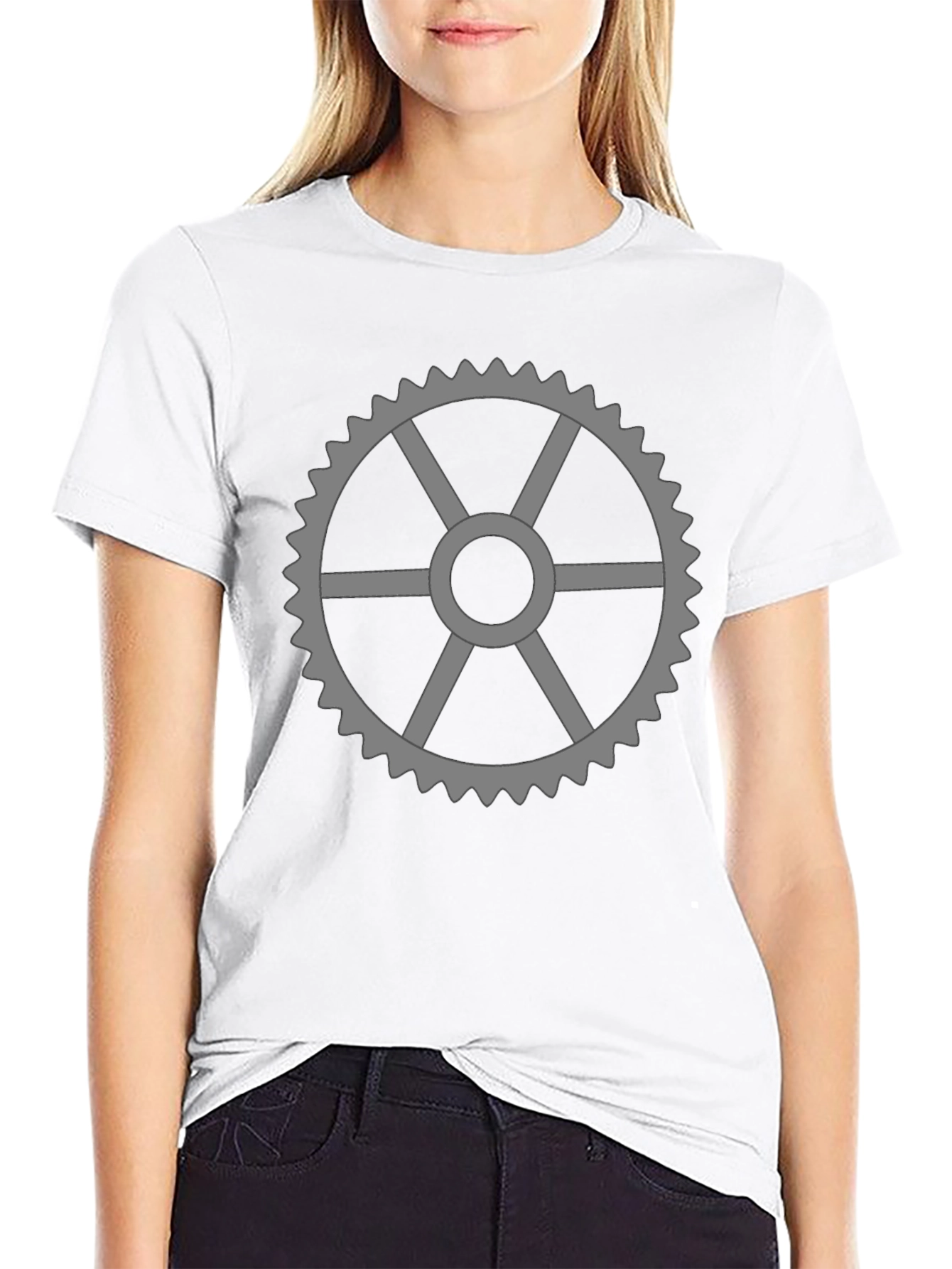 Gear Graphic T-Shirt - Black Cotton Tee