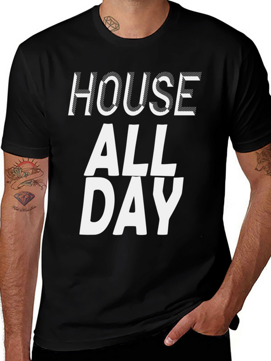 House All Day Black Graphic Tee
