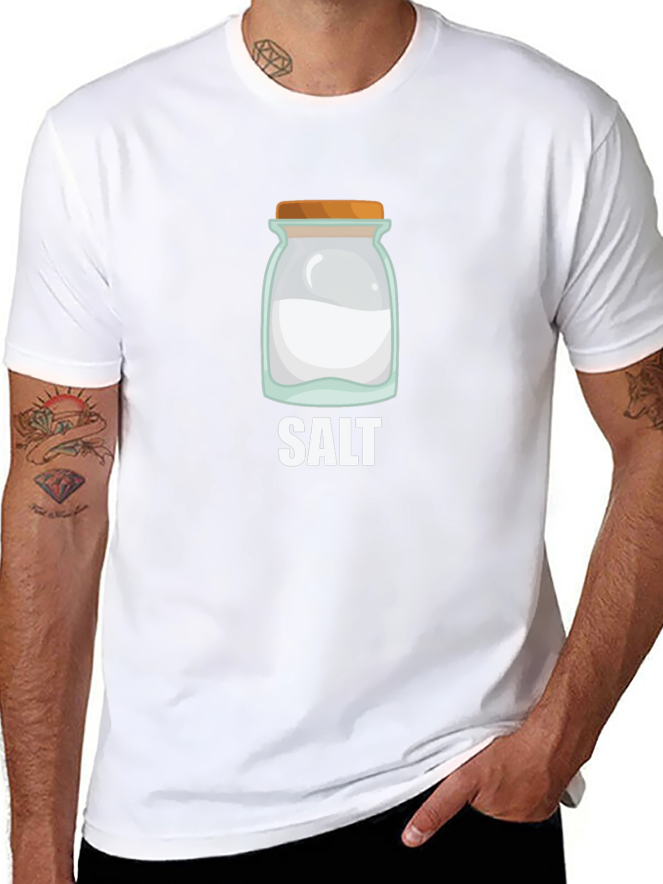 Salt Jar Graphic Tee - Black Cotton Casual Shirt