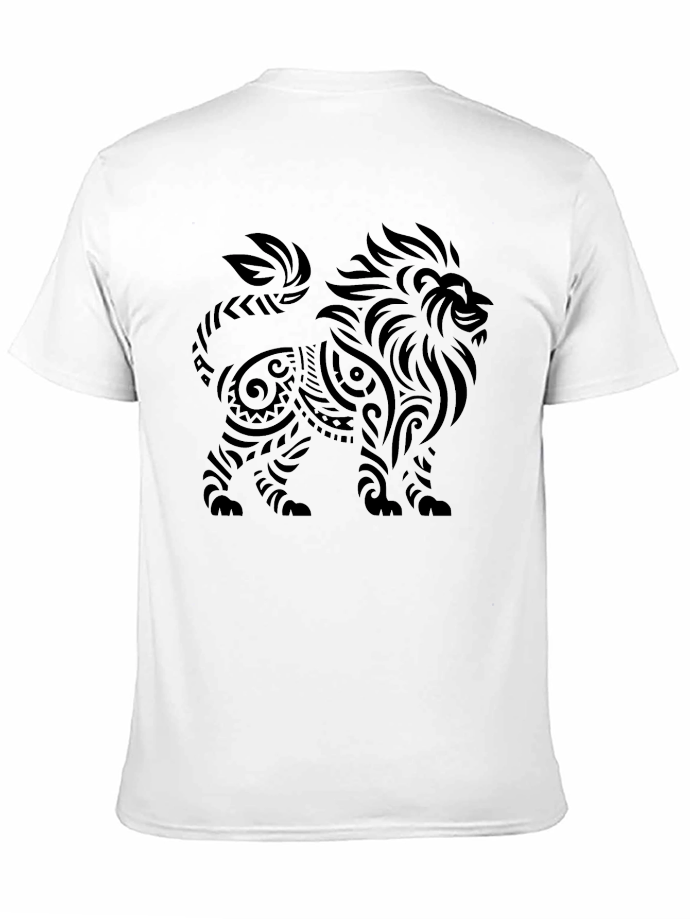 Tribal Lion Graphic Black T-Shirt
