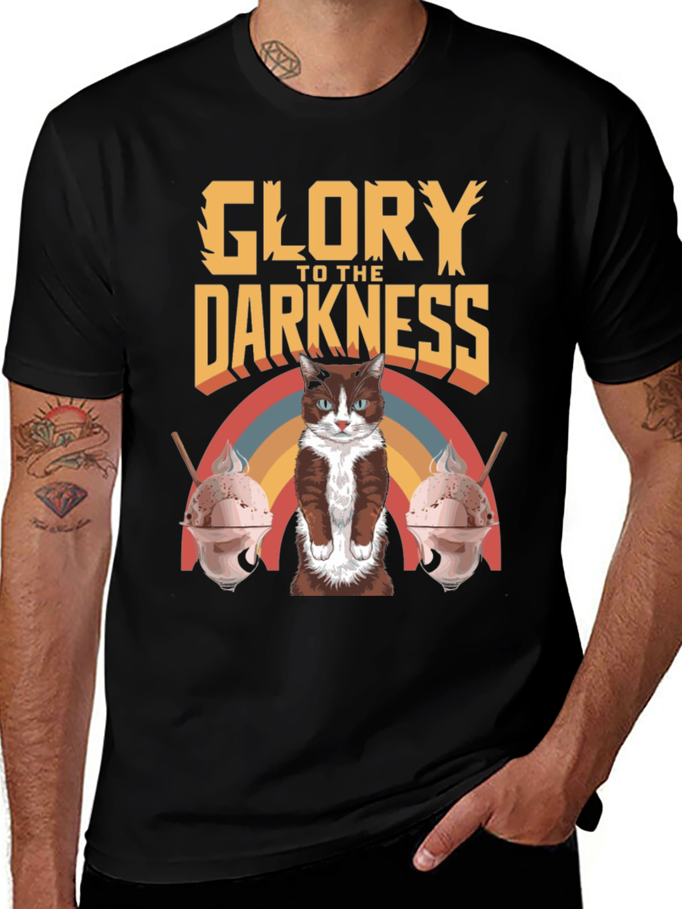 Glory to the Darkness Cat T-Shirt