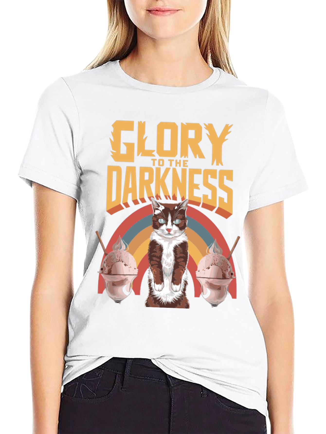 Glory to the Darkness Cat T-Shirt