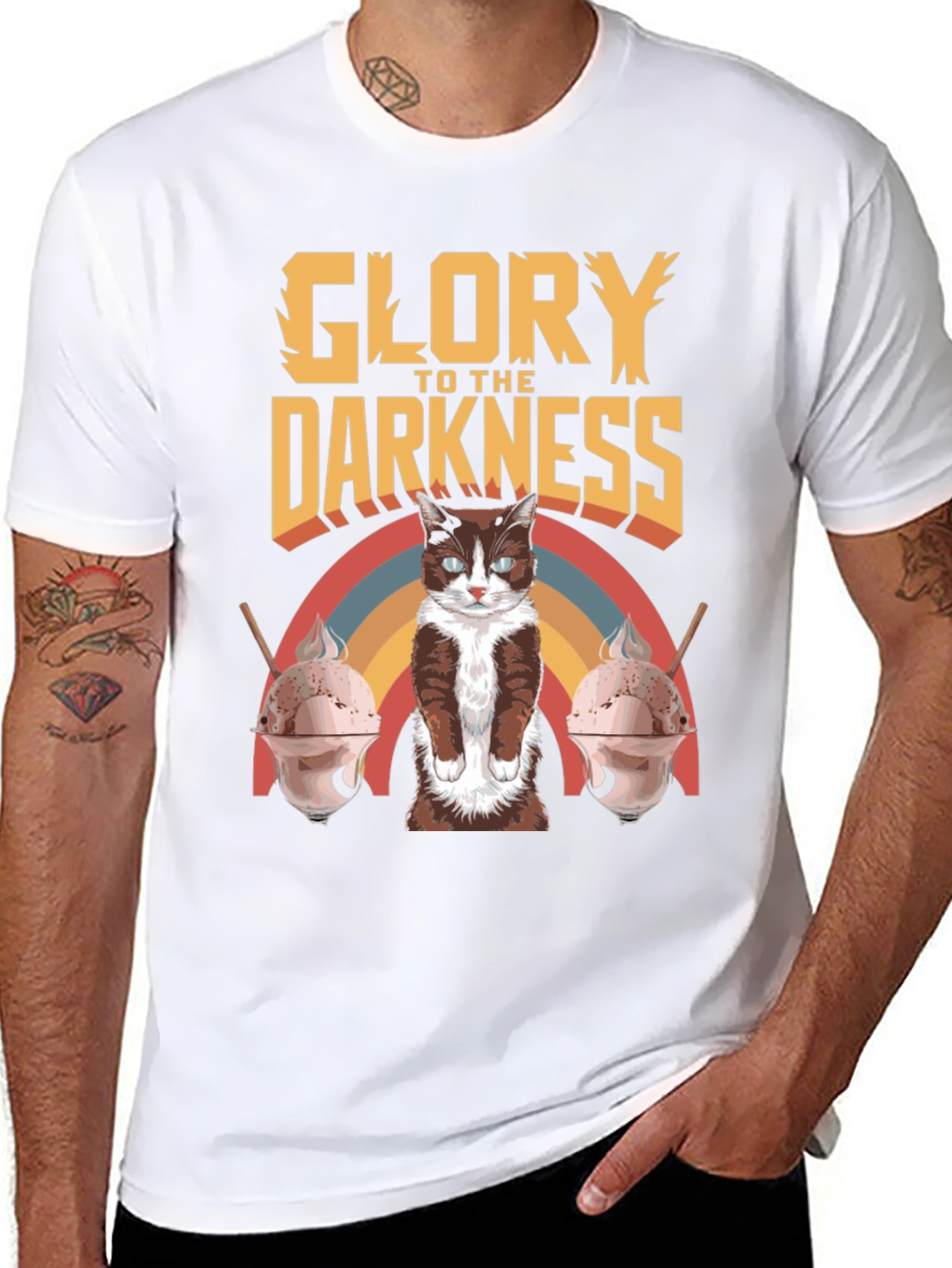 Glory to the Darkness Cat T-Shirt