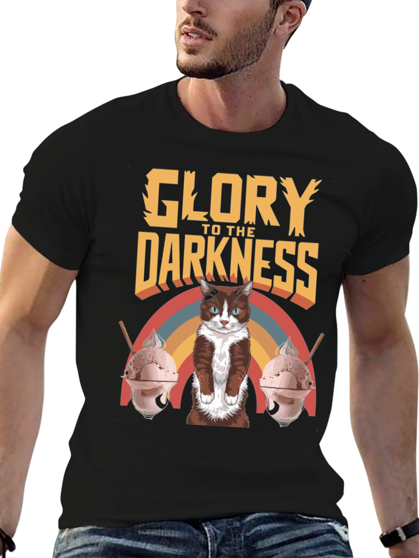 Glory to the Darkness Cat T-Shirt
