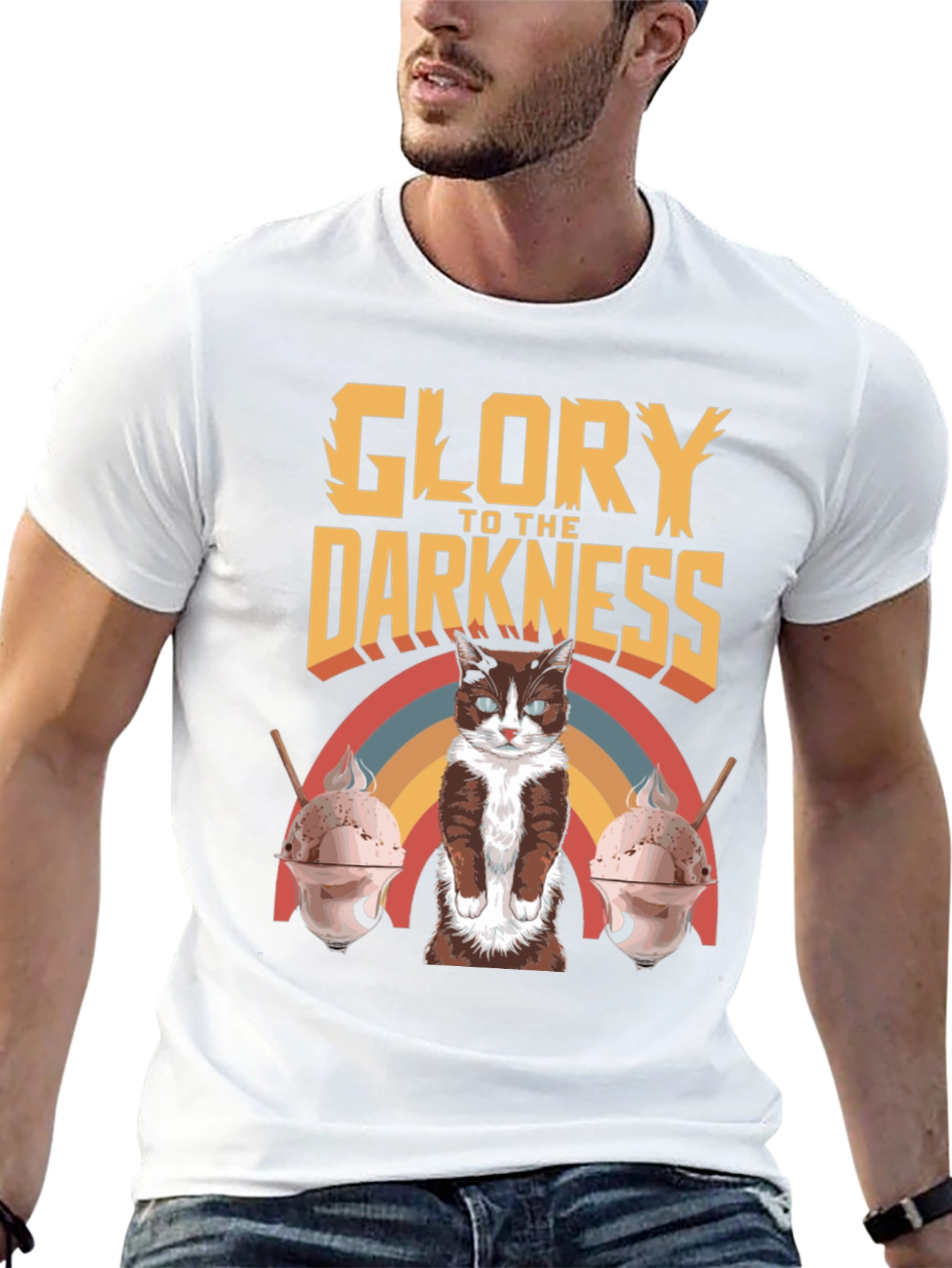 Glory to the Darkness Cat T-Shirt