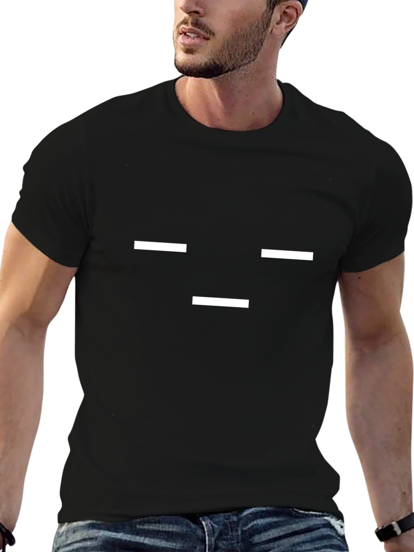 Minimalist Face Black T-Shirt