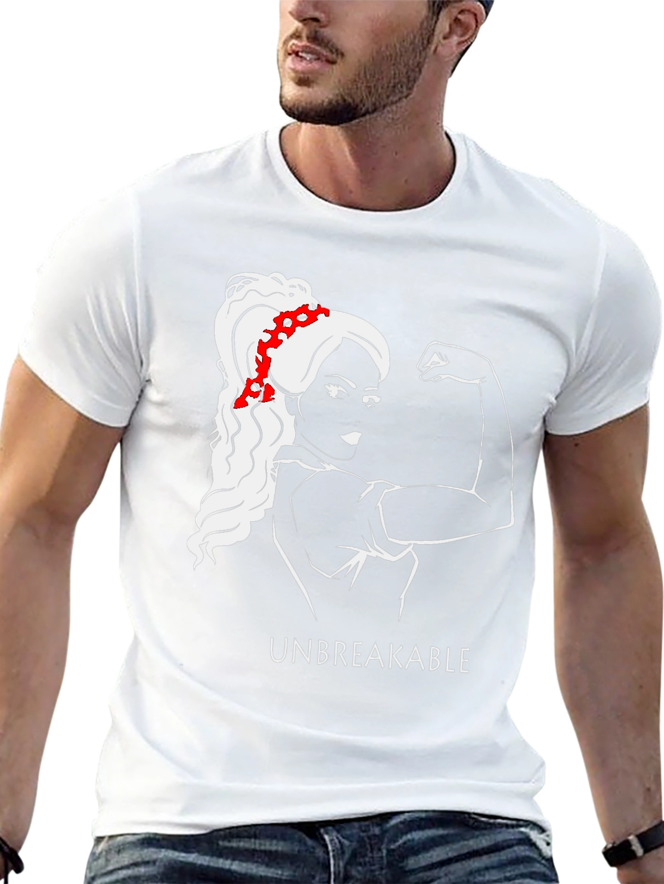 Unbreakable Graphic Tee - Empowering Woman T-Shirt