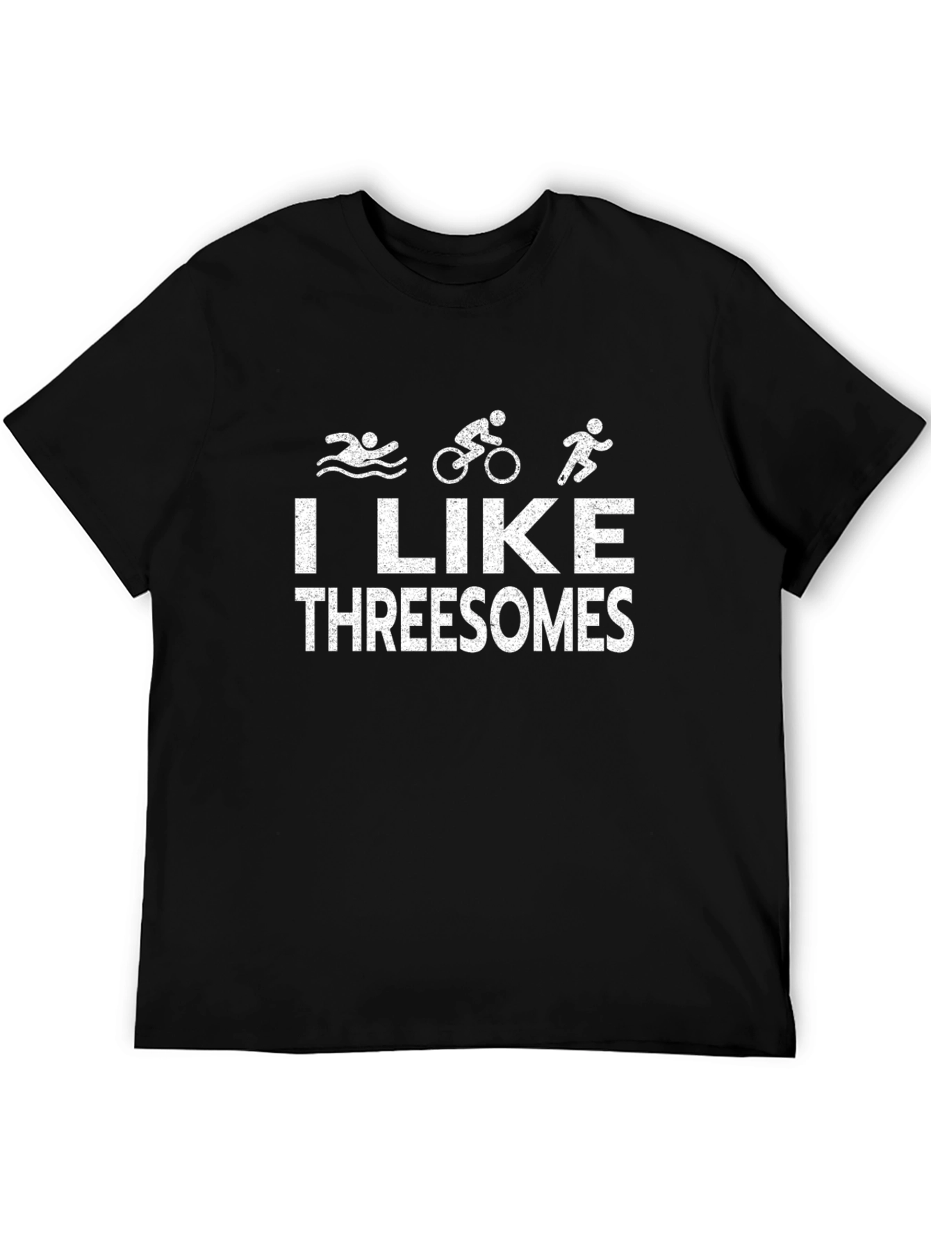 I Like Threesomes Triathlon T-Shirt