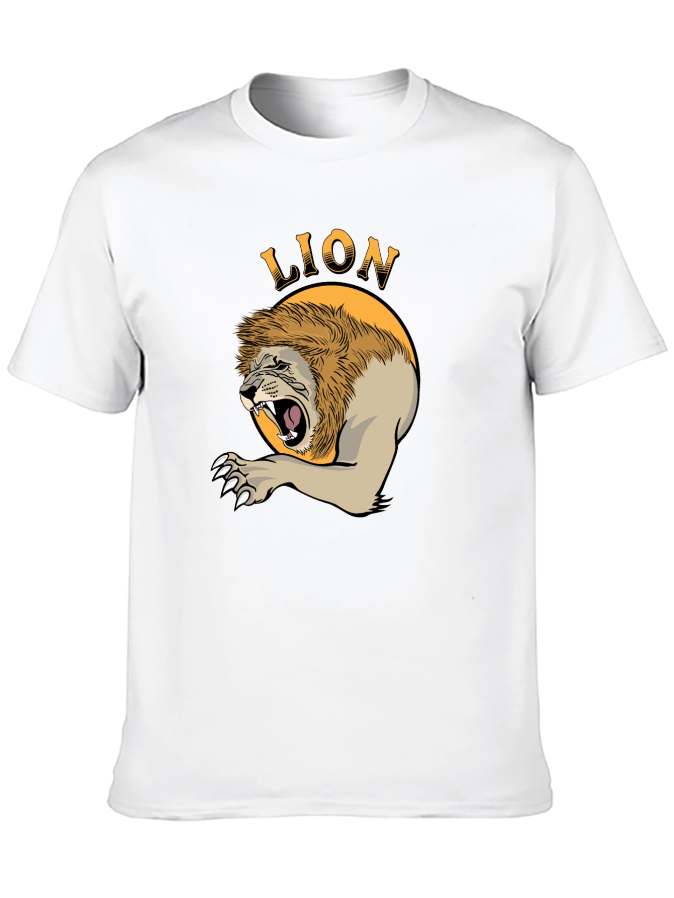Roaring Lion Graphic T-Shirt - Bold Animal Print Tee