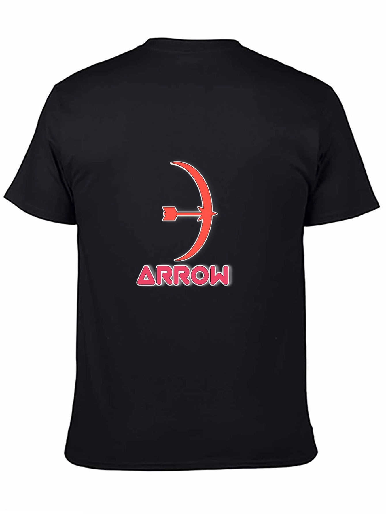 Mens Black T-Shirt with Arrow Graphic