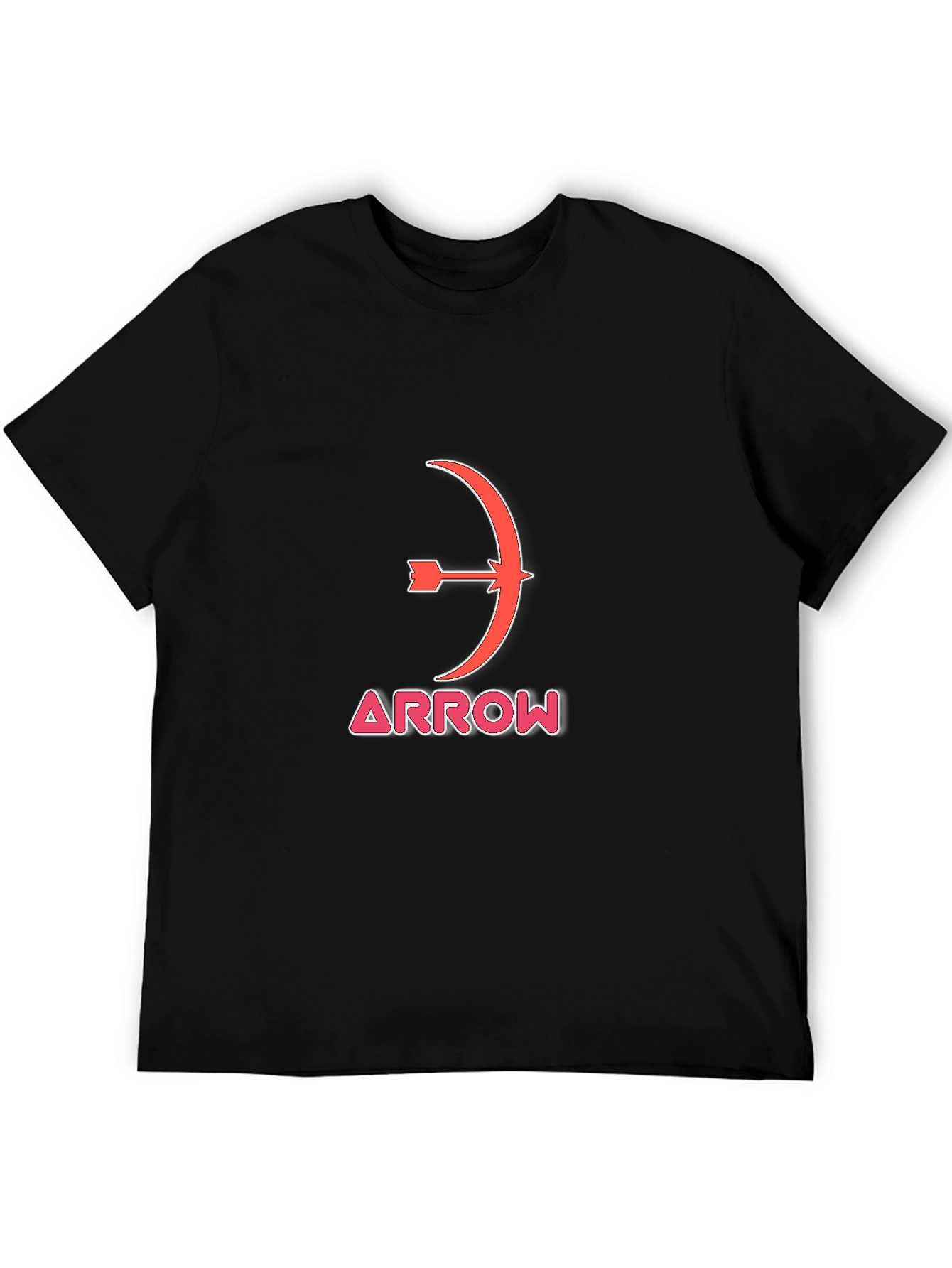 Mens Black T-Shirt with Arrow Graphic
