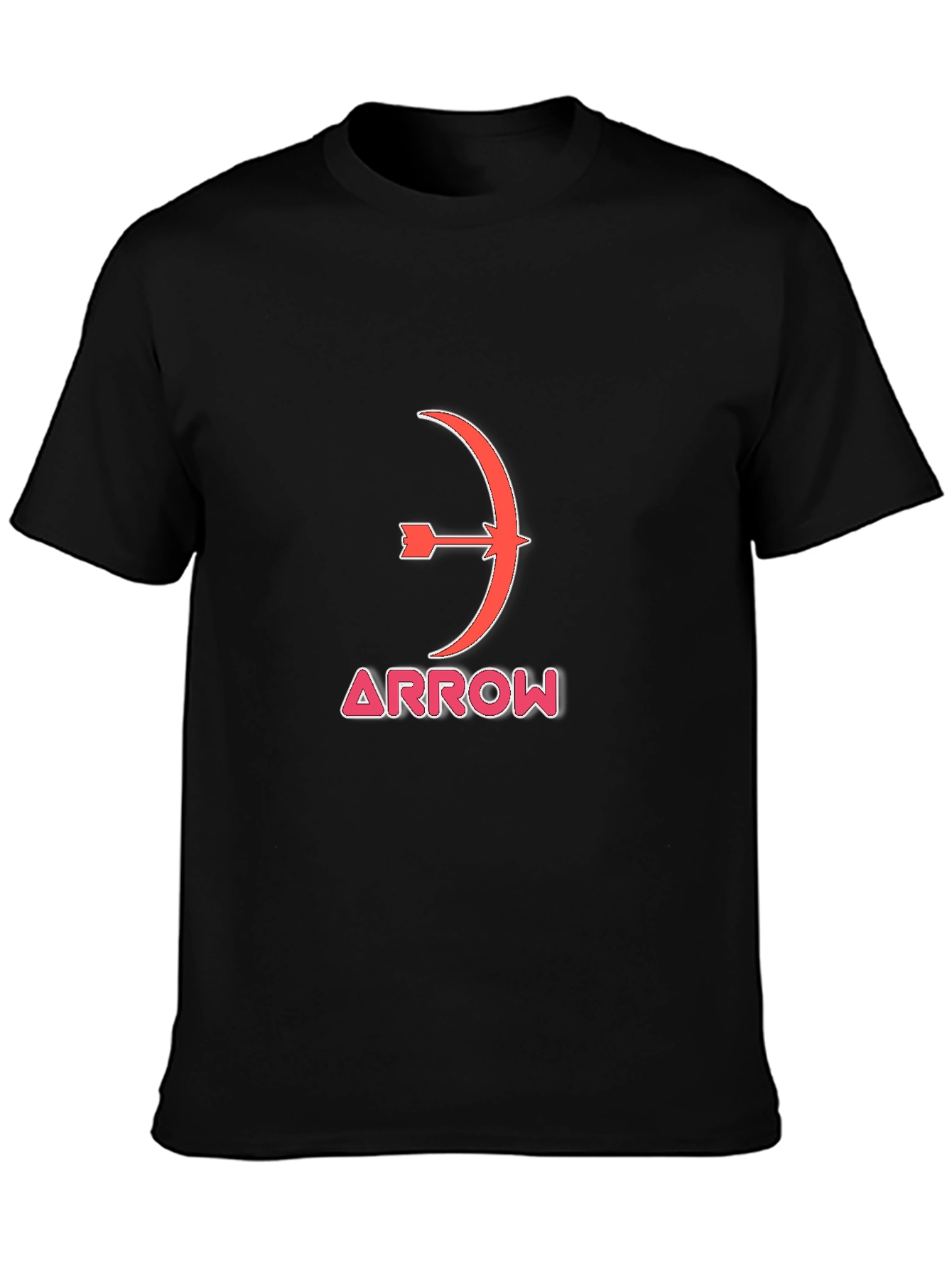 Mens Black T-Shirt with Arrow Graphic