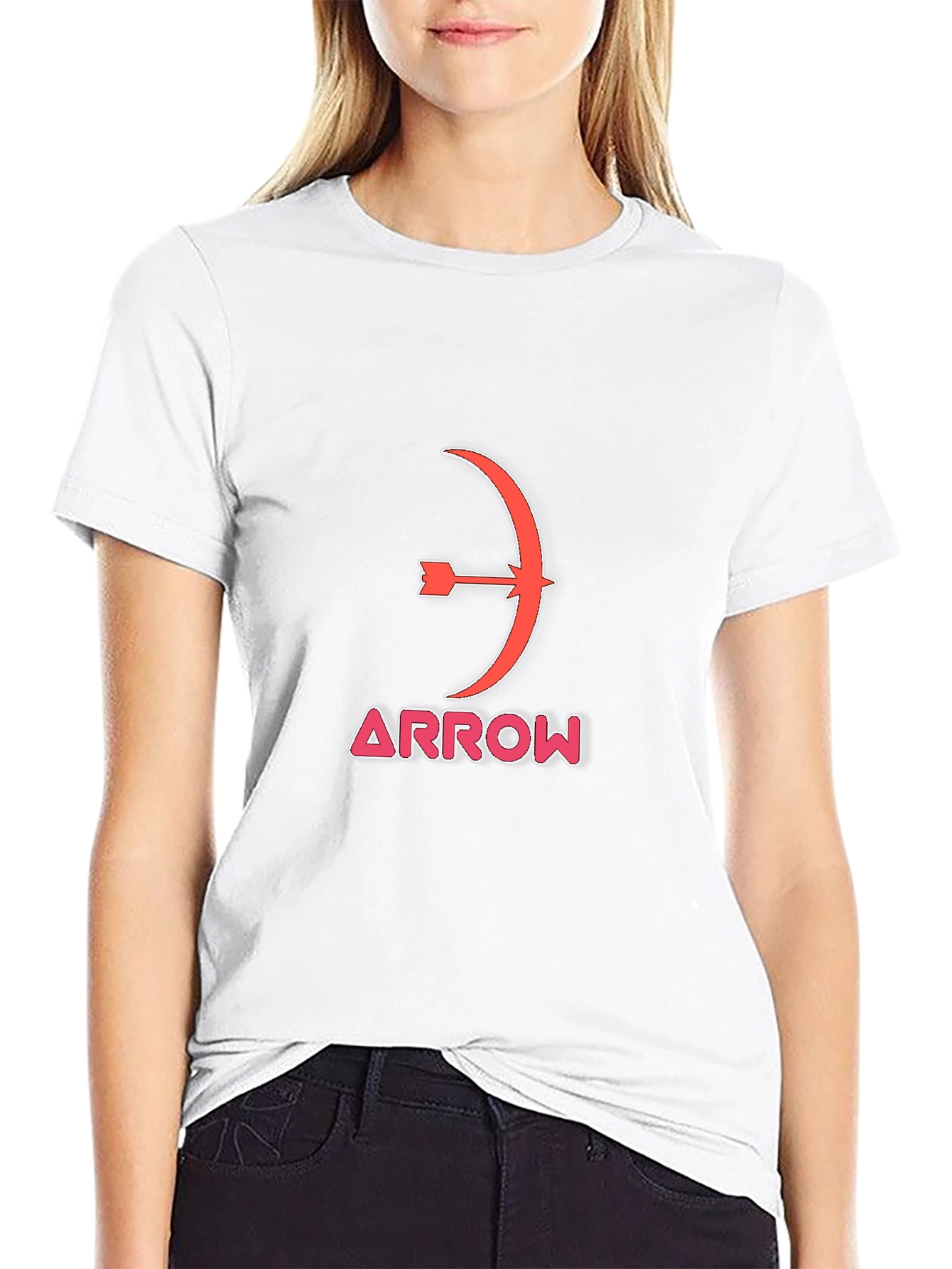 Mens Black T-Shirt with Arrow Graphic