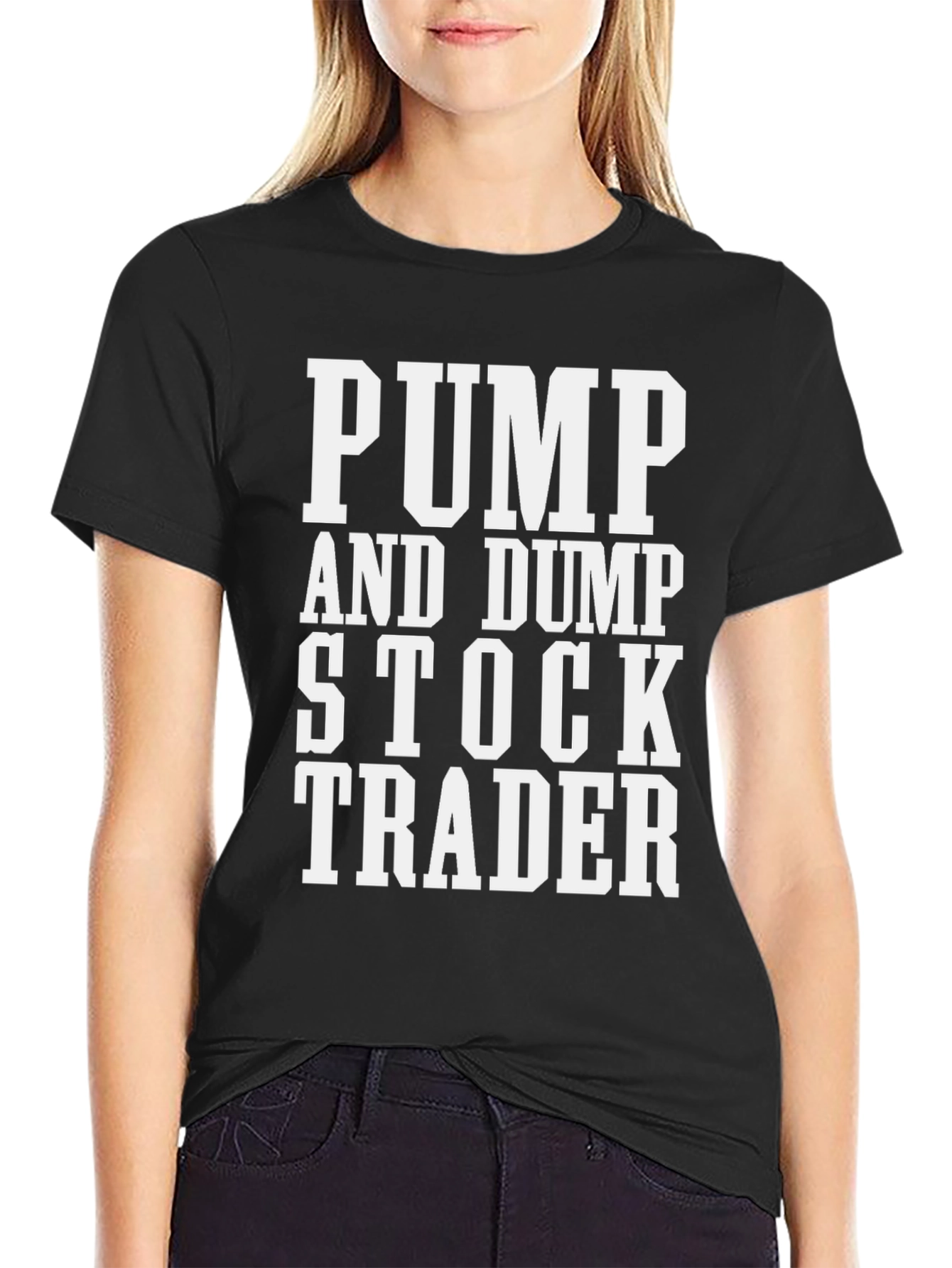 Pump and Dump Stock Trader Black Graphic T-Shirt