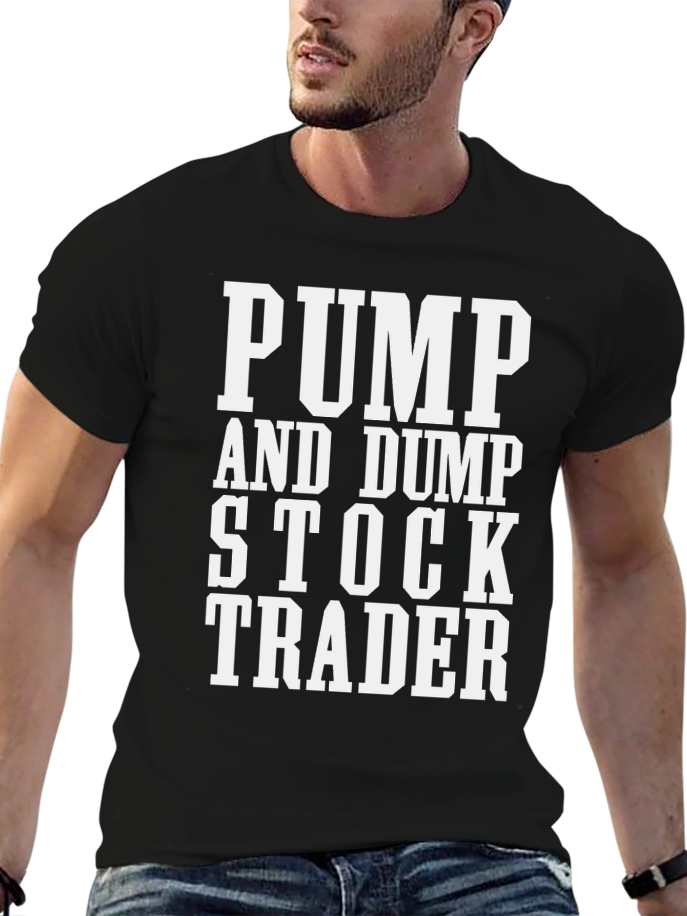 Pump and Dump Stock Trader Black Graphic T-Shirt