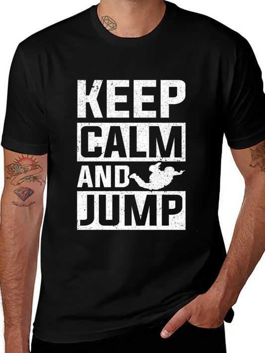 Keep Calm and Jump - Novelty T-Shirt