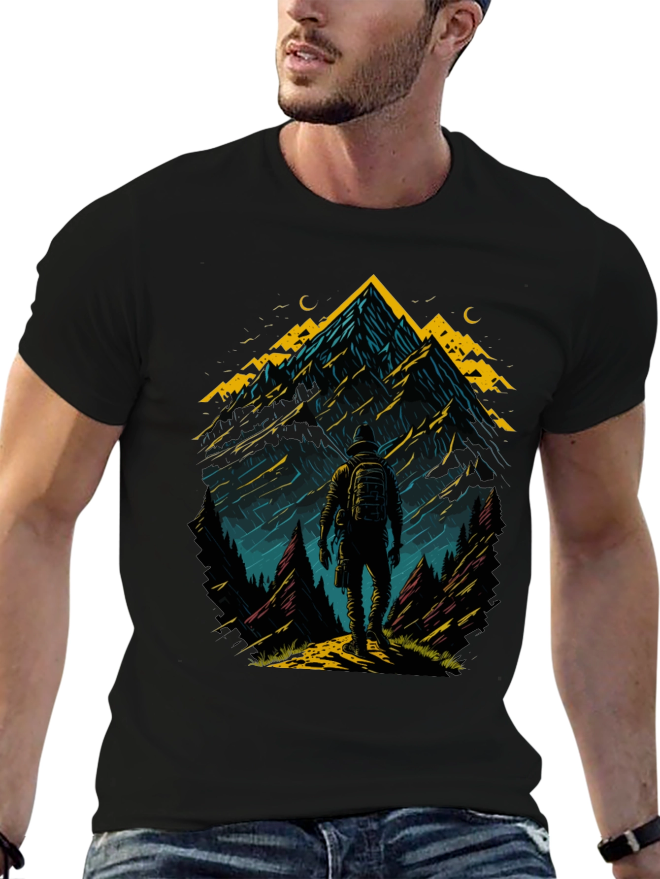 Mountain Adventure T-Shirt: Hiker Graphic Tee