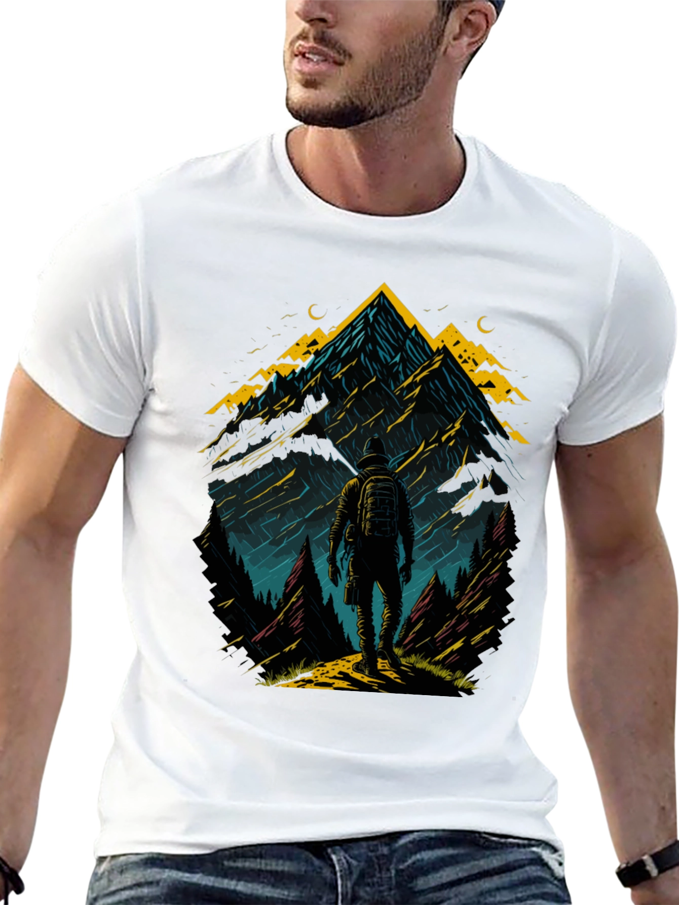 Mountain Adventure T-Shirt: Hiker Graphic Tee