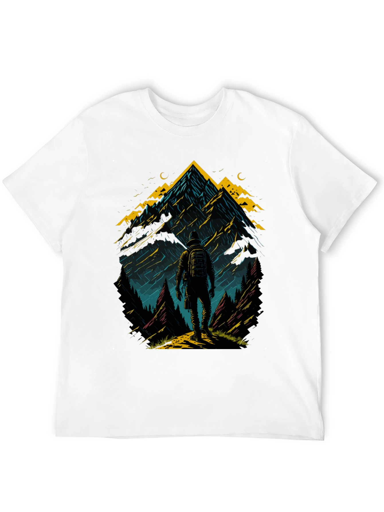 Mountain Adventure T-Shirt: Hiker Graphic Tee