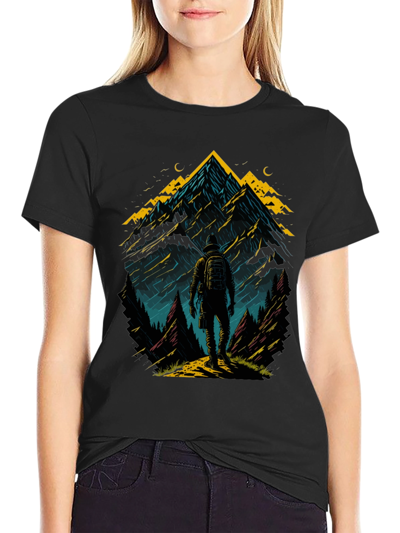 Mountain Adventure T-Shirt: Hiker Graphic Tee