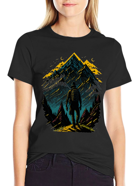 Mountain Adventure T-Shirt: Hiker Graphic Tee
