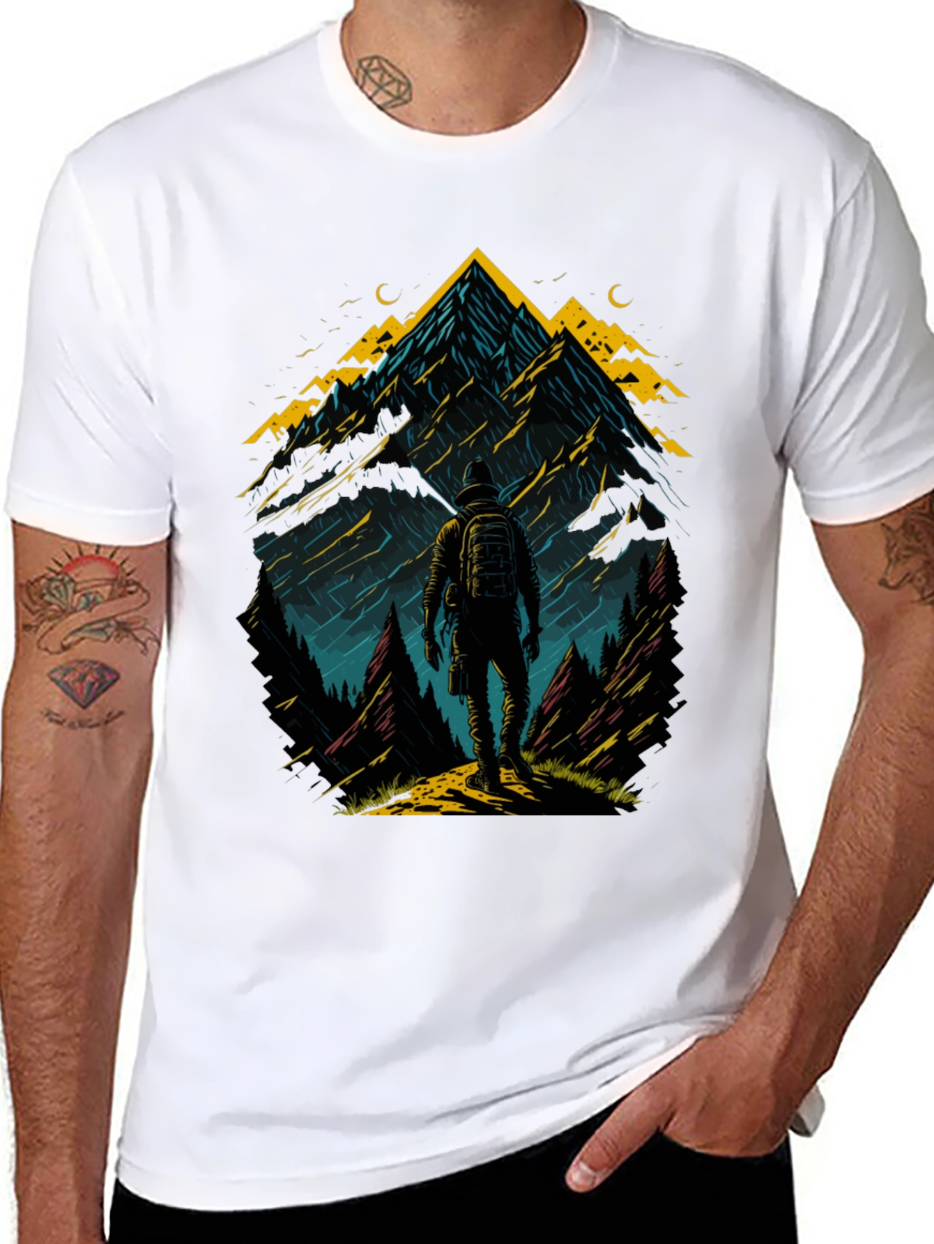 Mountain Adventure T-Shirt: Hiker Graphic Tee