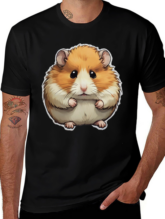 Hamster Graphic Print Crew Neck T-Shirt
