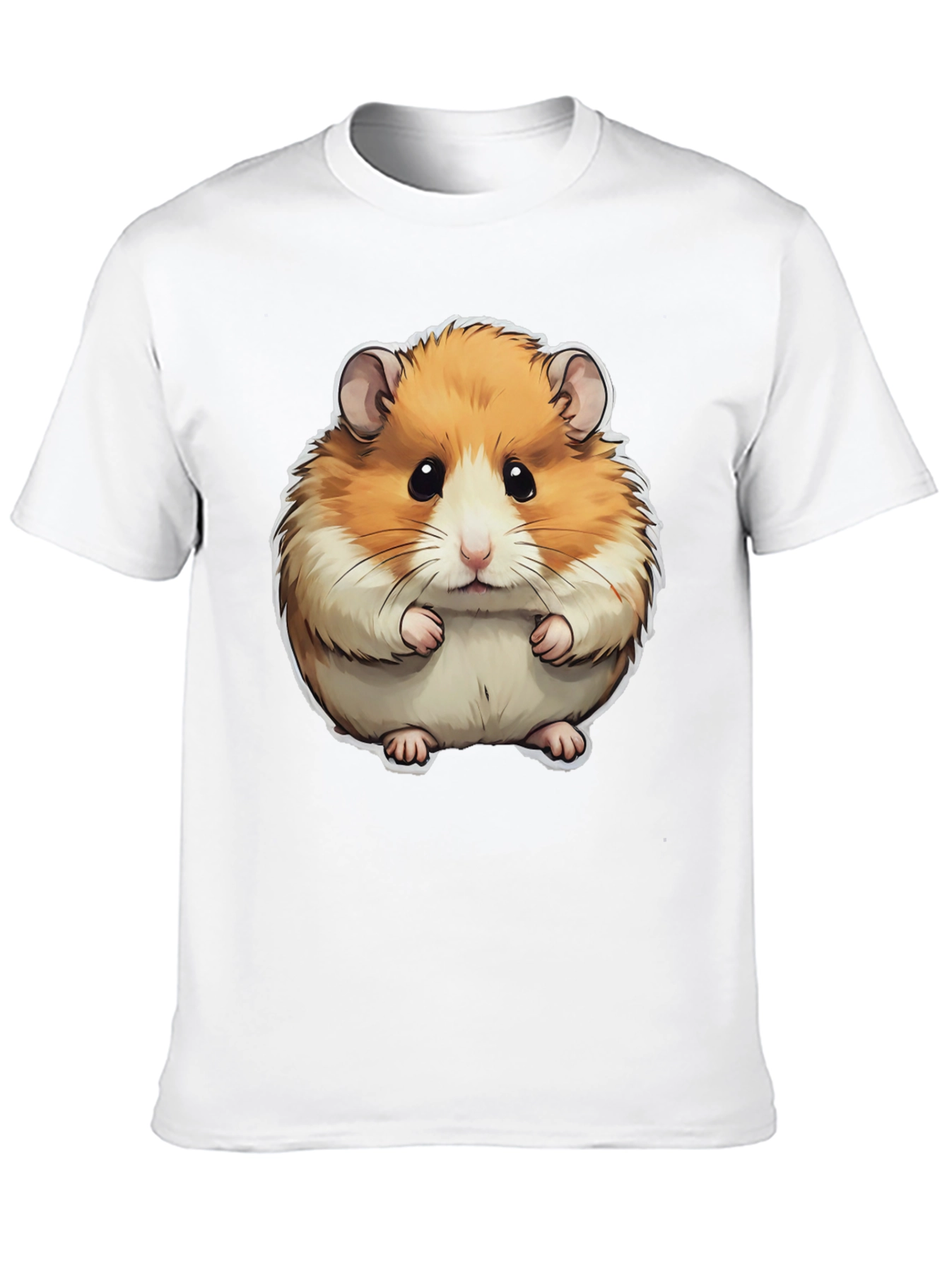 Hamster Graphic Print Crew Neck T-Shirt