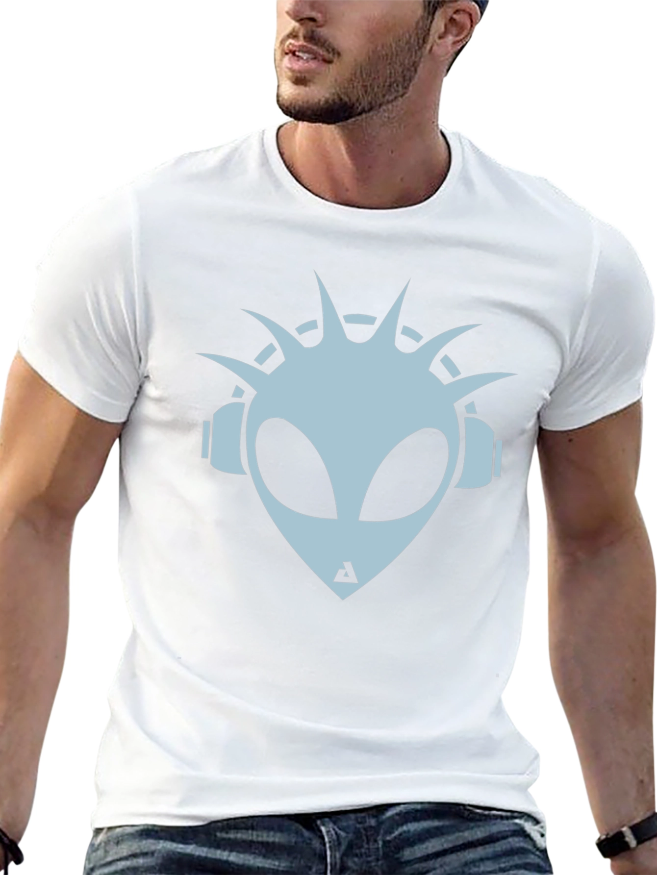 DJ Alien Graphic Tee - Black Cotton Blend
