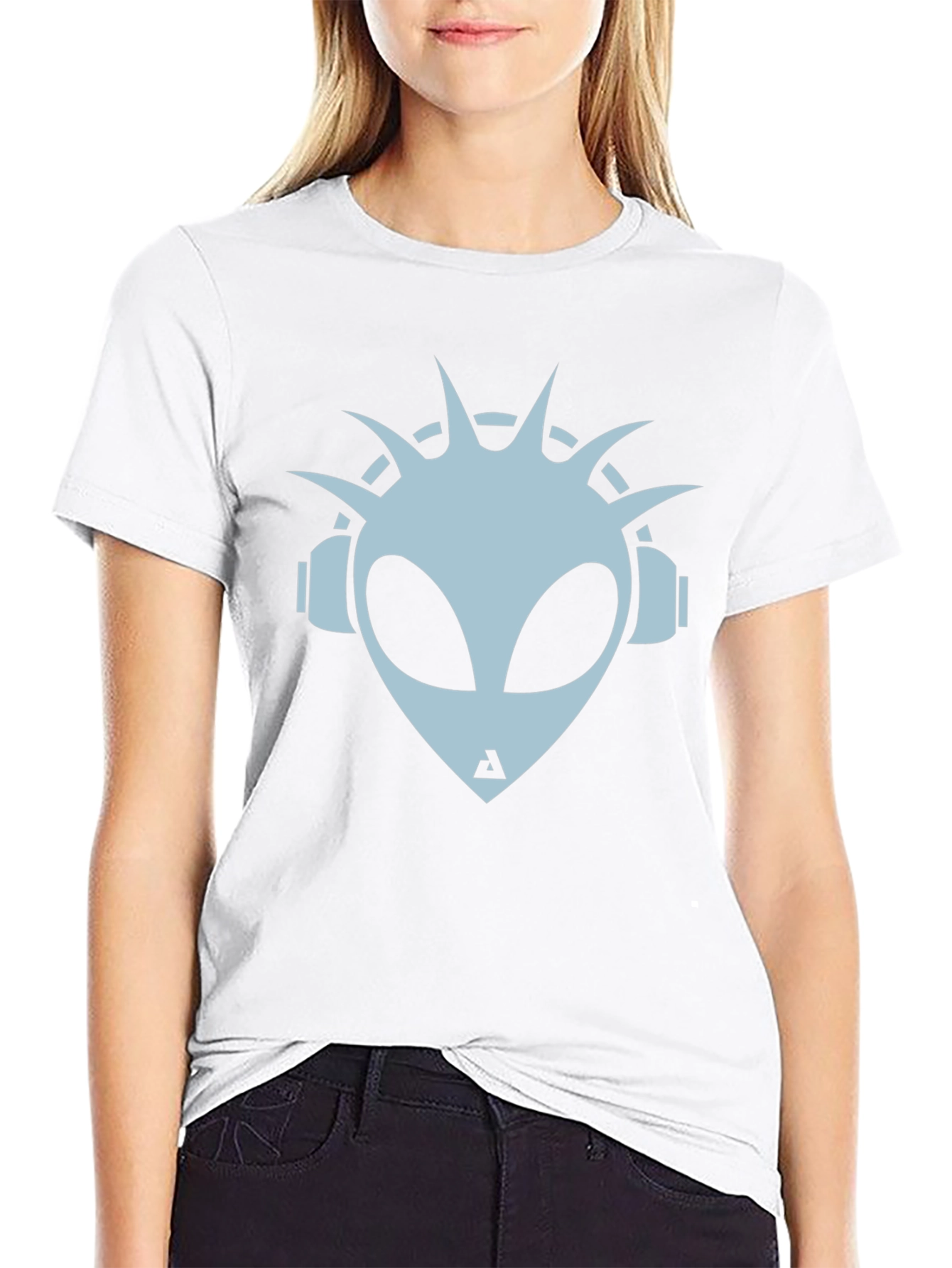 DJ Alien Graphic Tee - Black Cotton Blend
