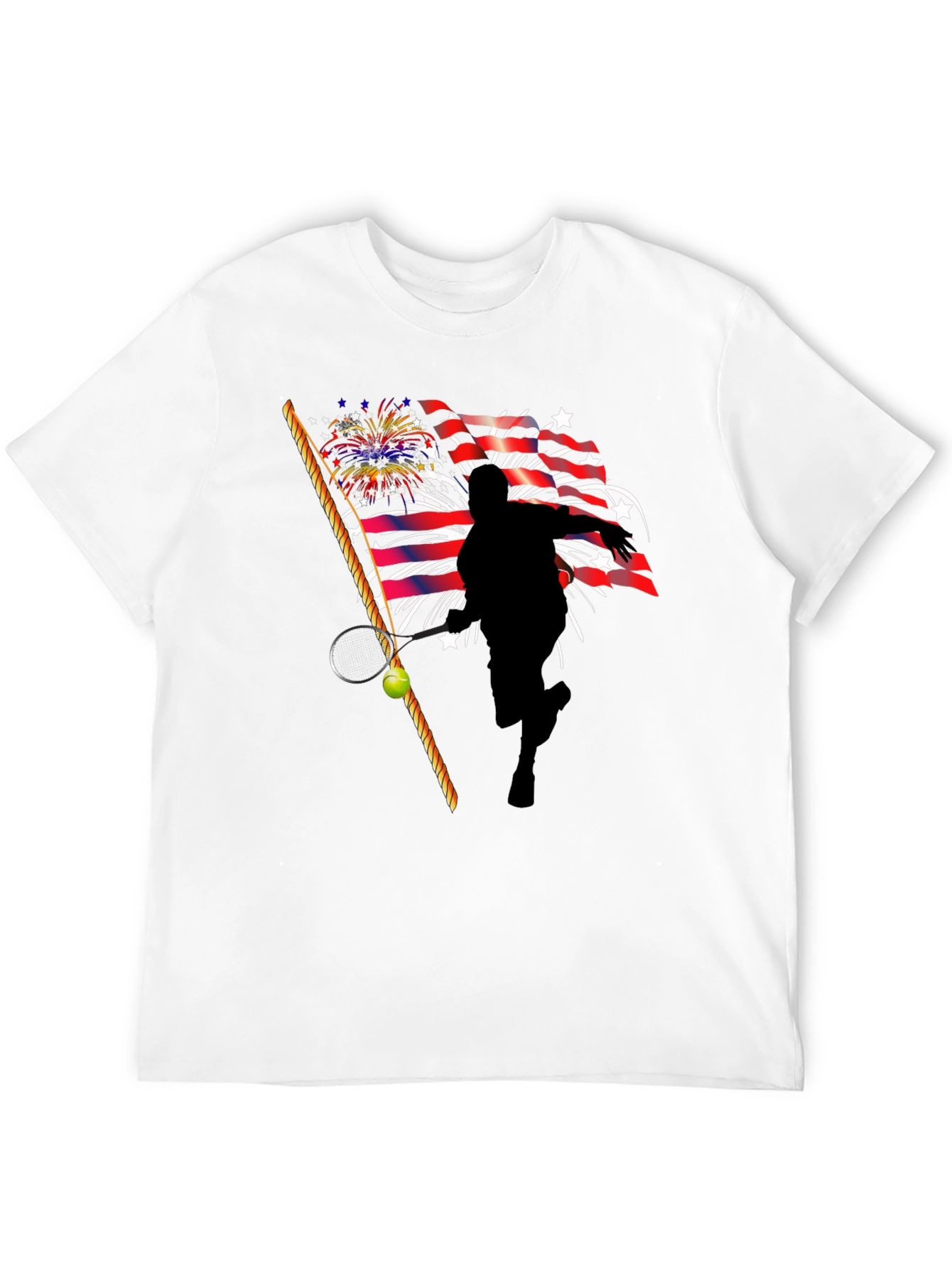 Patriotic Tennis Player T-Shirt