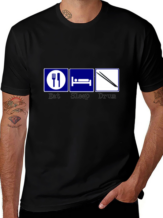 Eat Sleep Drum T-Shirt - Musician Gift
