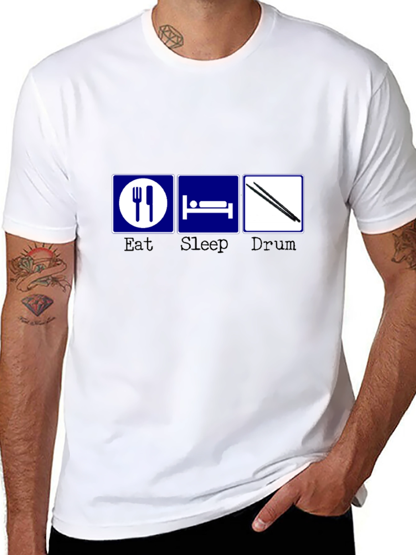 Eat Sleep Drum T-Shirt - Musician Gift