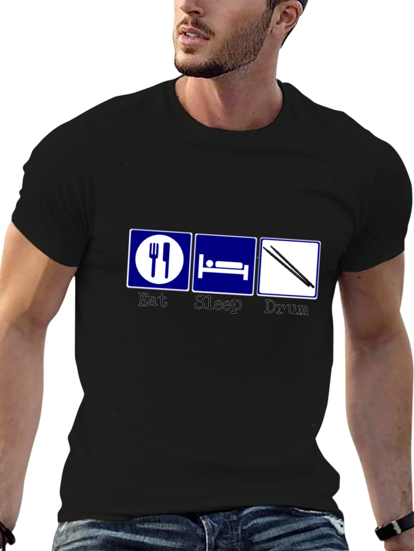 Eat Sleep Drum T-Shirt - Musician Gift