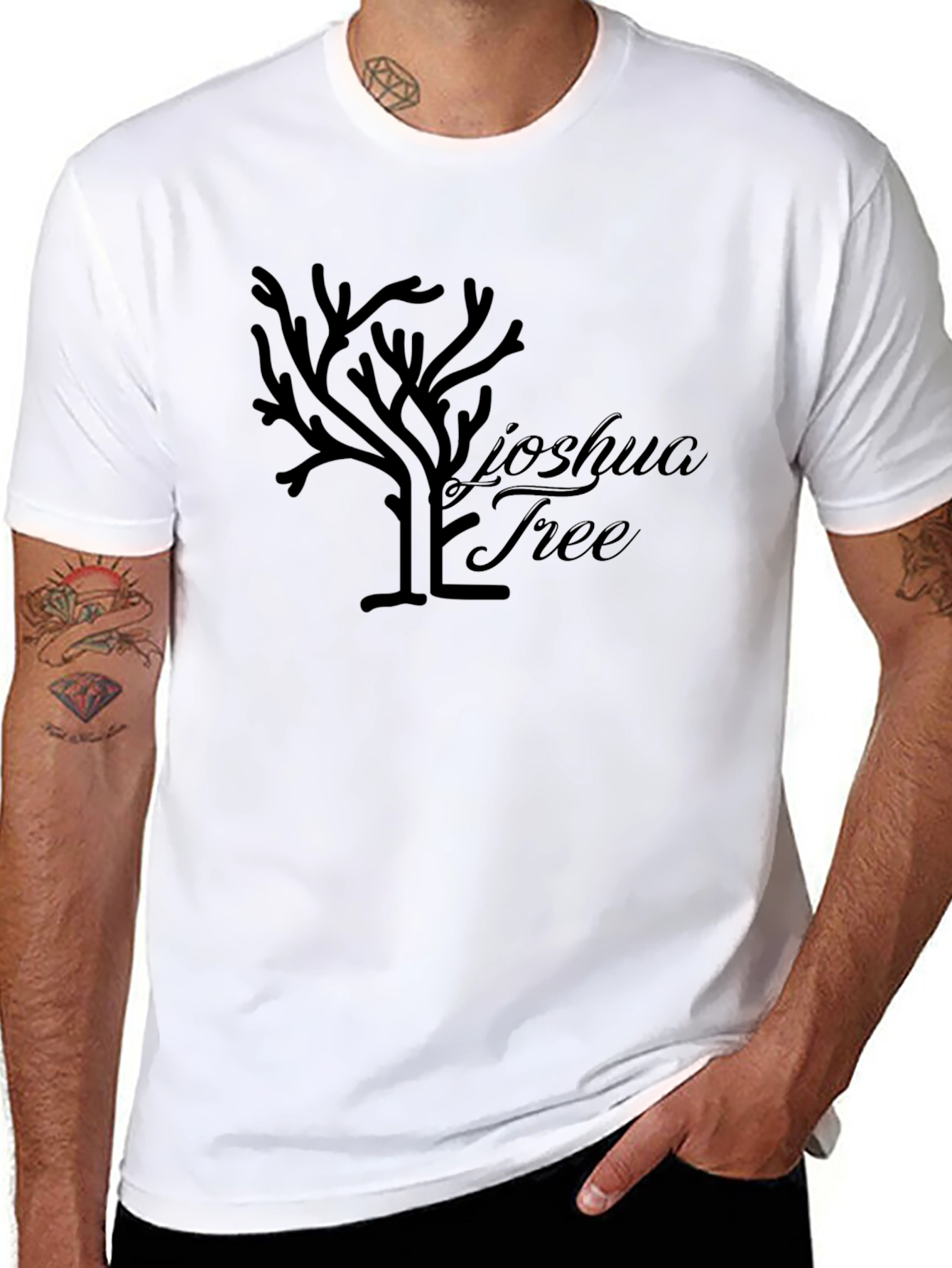 Joshua Tree Graphic Tee - Classic Black Cotton T-Shirt